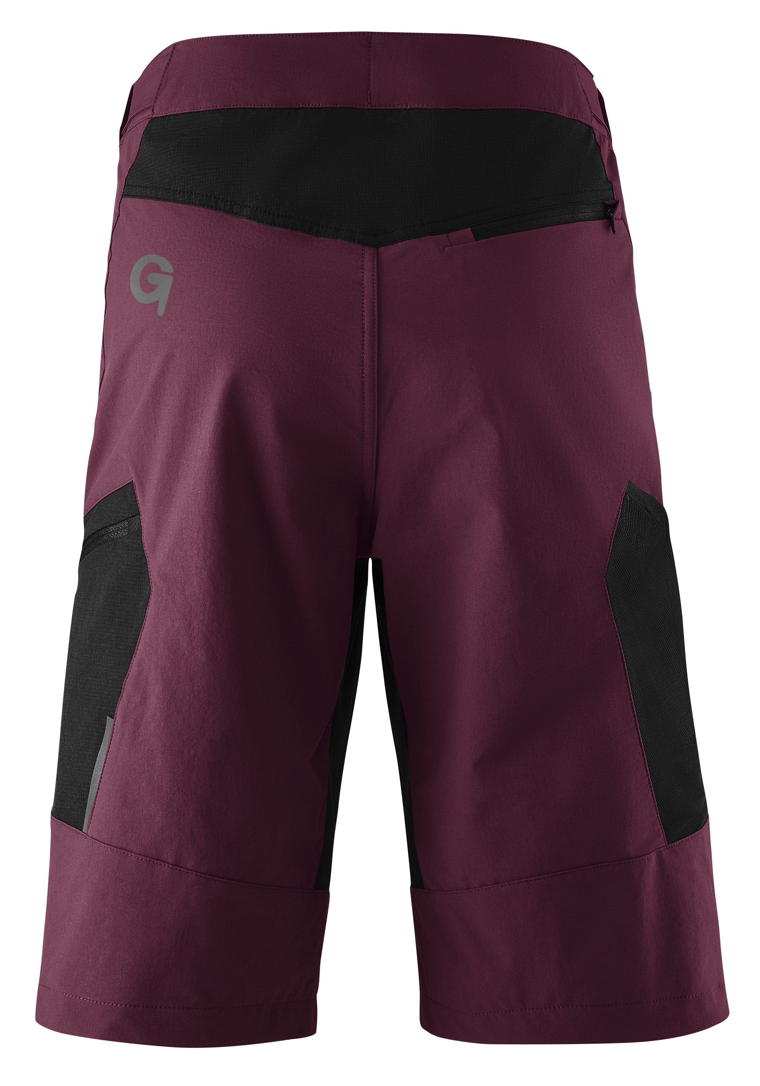 Gonso Fietsbroekje CASINA Dames fiets-short, fietspants, zitkussen en zakken, flexibele taille