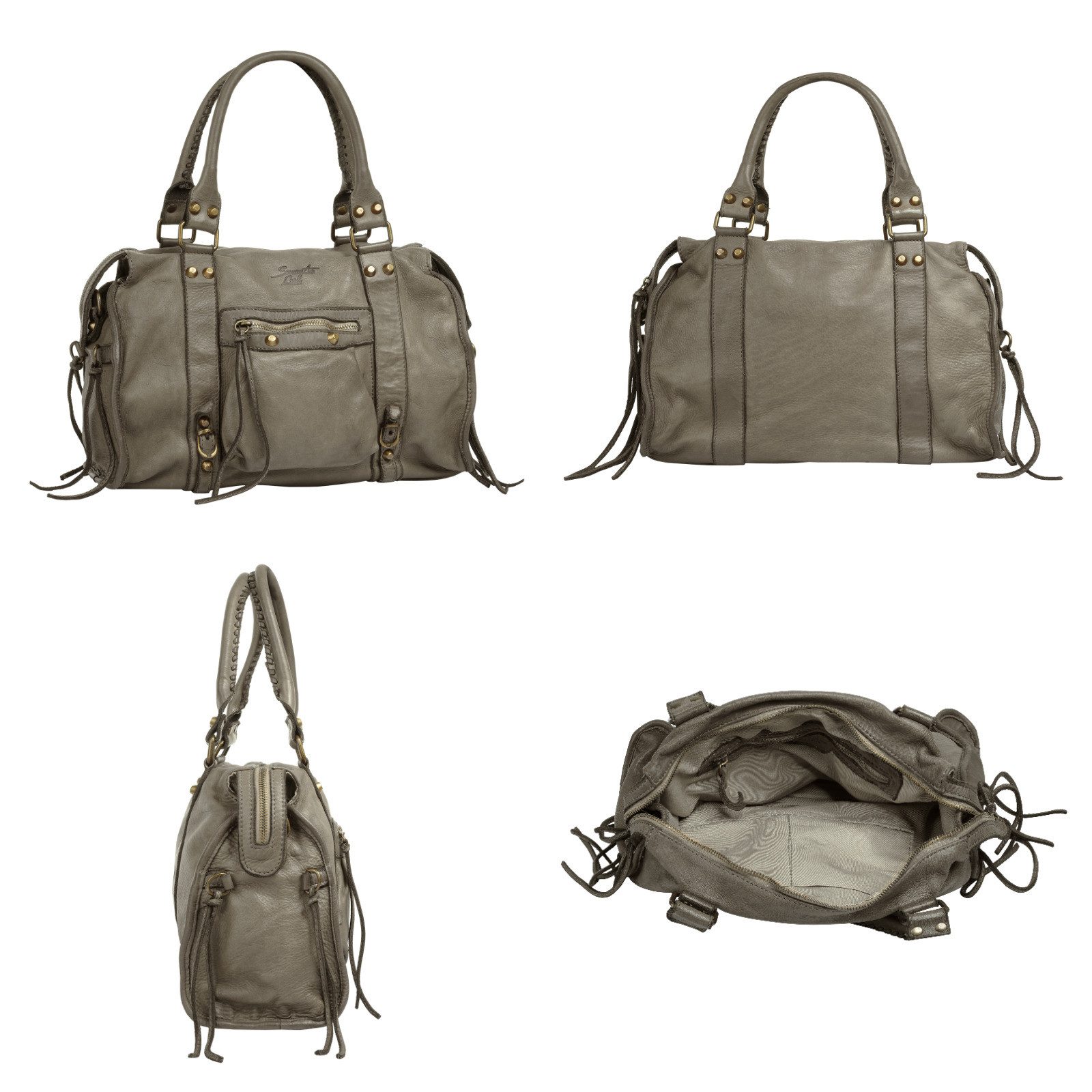 Samantha Look Shopper echt leer, made in italy (1-delig)