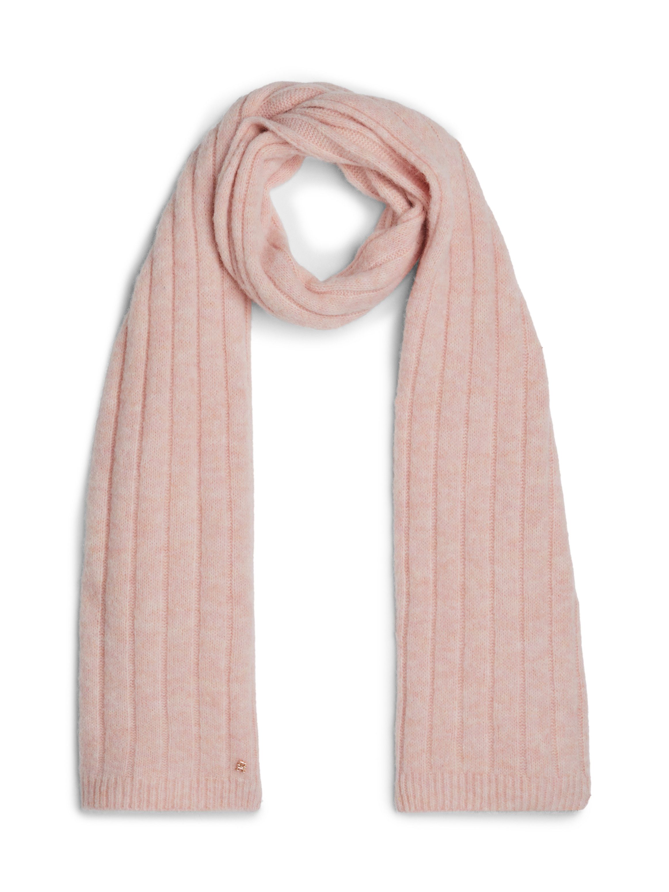 Tommy Hilfiger Gebreide sjaal TH TIMELESS SCARF met monogram-embleem