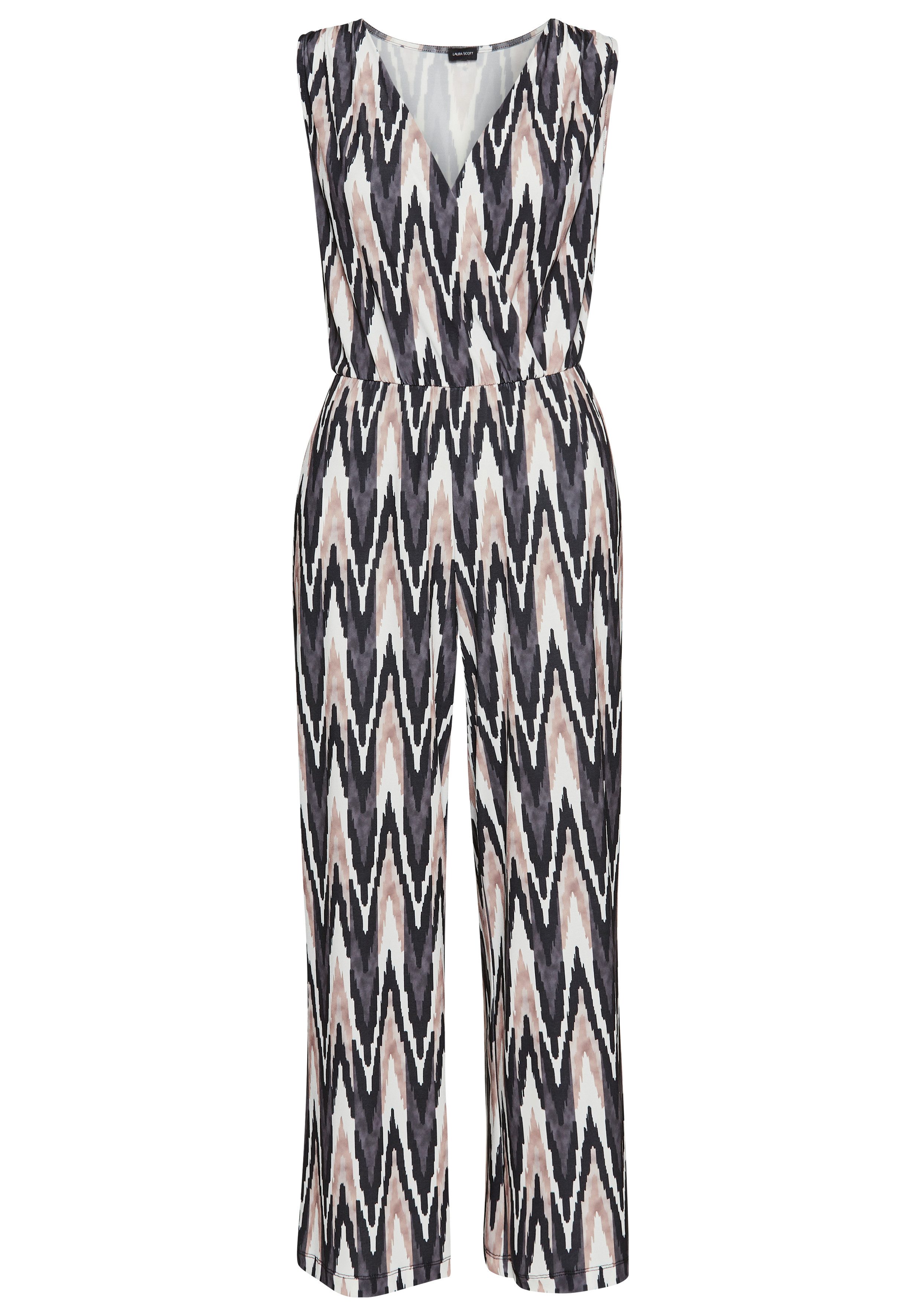Laura Scott Jumpsuit Top in wikkel-look met elastische tailleband - NIEUWE COLLECTIE