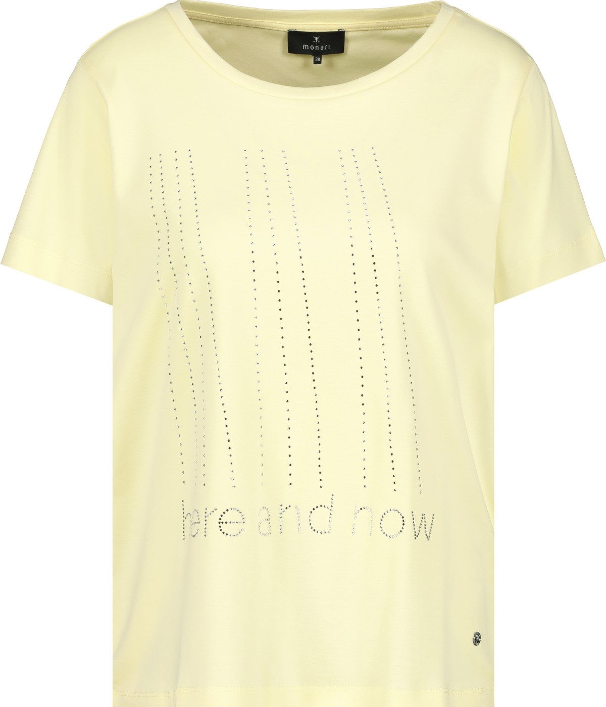 Monari Shirt met ronde hals met glitterstuds