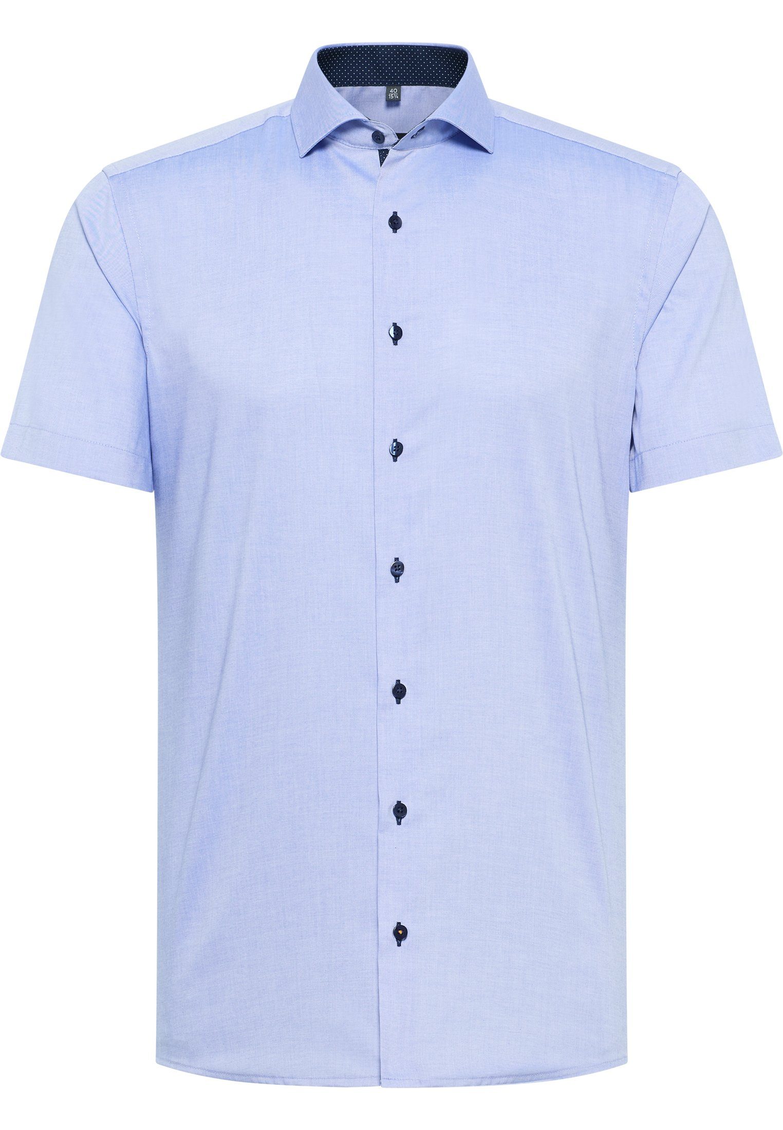 Eterna Overhemd met korte mouwen Slim fit NON IRON (strijkvrij)