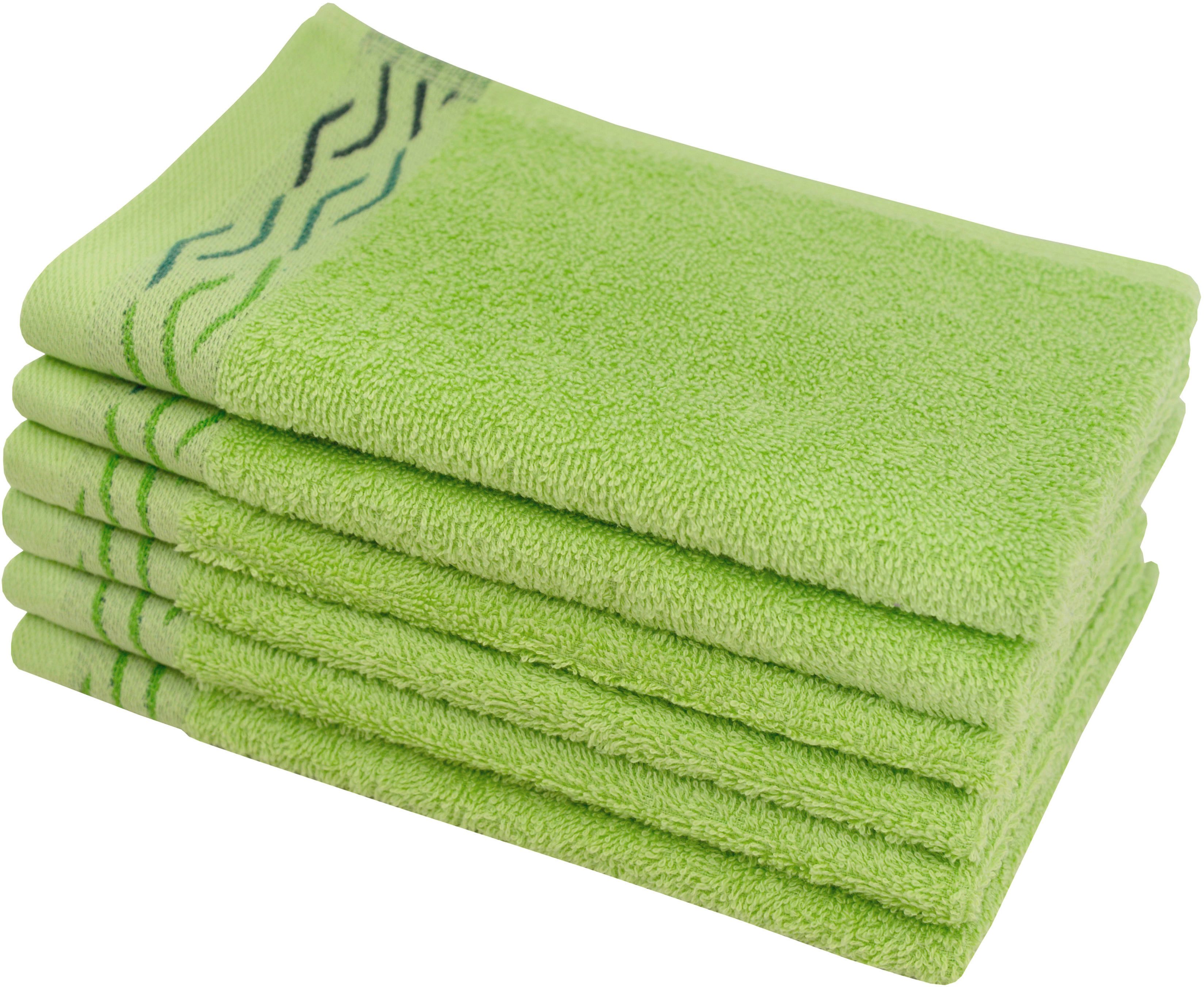 Dyckhoff Gastendoeken WAVE met jacquard rand (set, 6-delig)