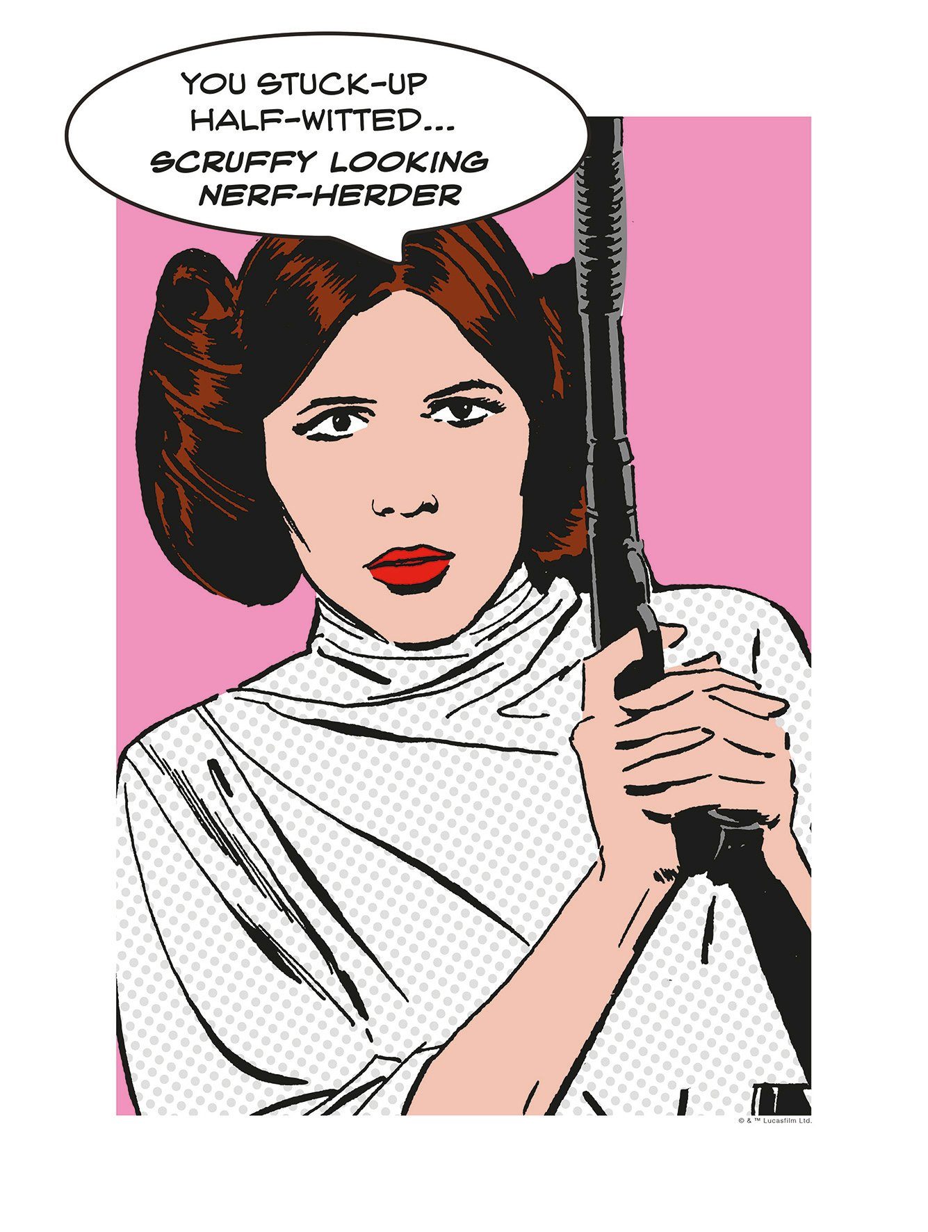 Komar wanddecoratie Star Wars Classic Comic Quote Leia, zonder lijst