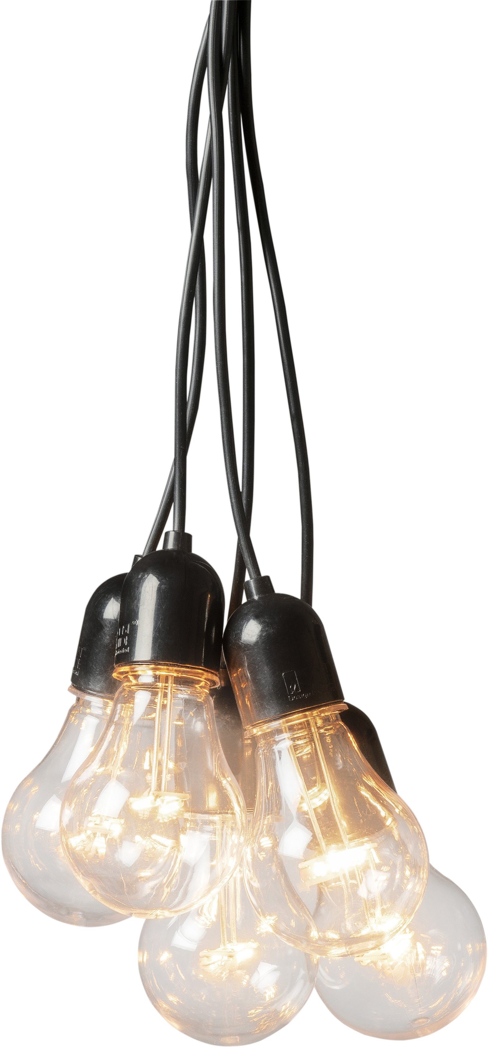KONSTSMIDE Led-lichtsnoer Kerstversiering buiten Led biertuinverlichting, 10 heldere lampen / 80 amberkleurige dioden (1 stuk)