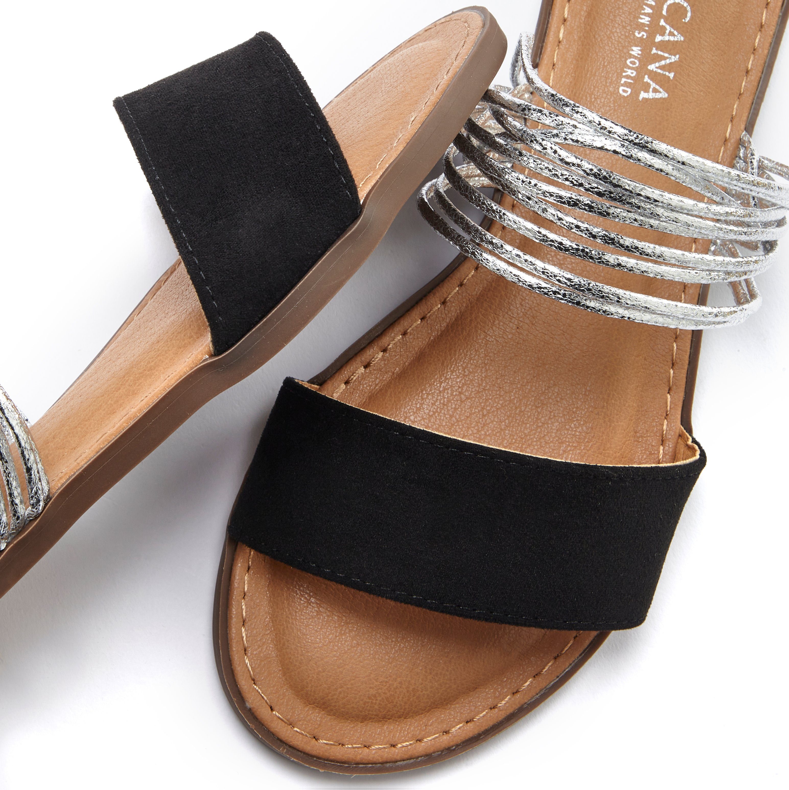 Lascana Slippers Mule, sandaal, open schoen met verfijnde bandjes