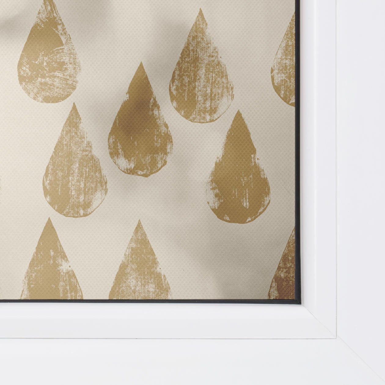 LICHTBLICK Raamfolie zelfklevend, bescherming tegen inkijk, golden drops - goudkleur (1 stuk)