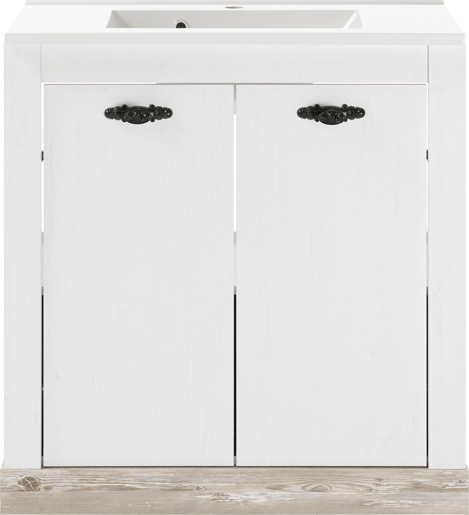 Home affaire Wastafelonderkast Florenz, wastafelonderkast incl. wastafel, metalen handgrepen