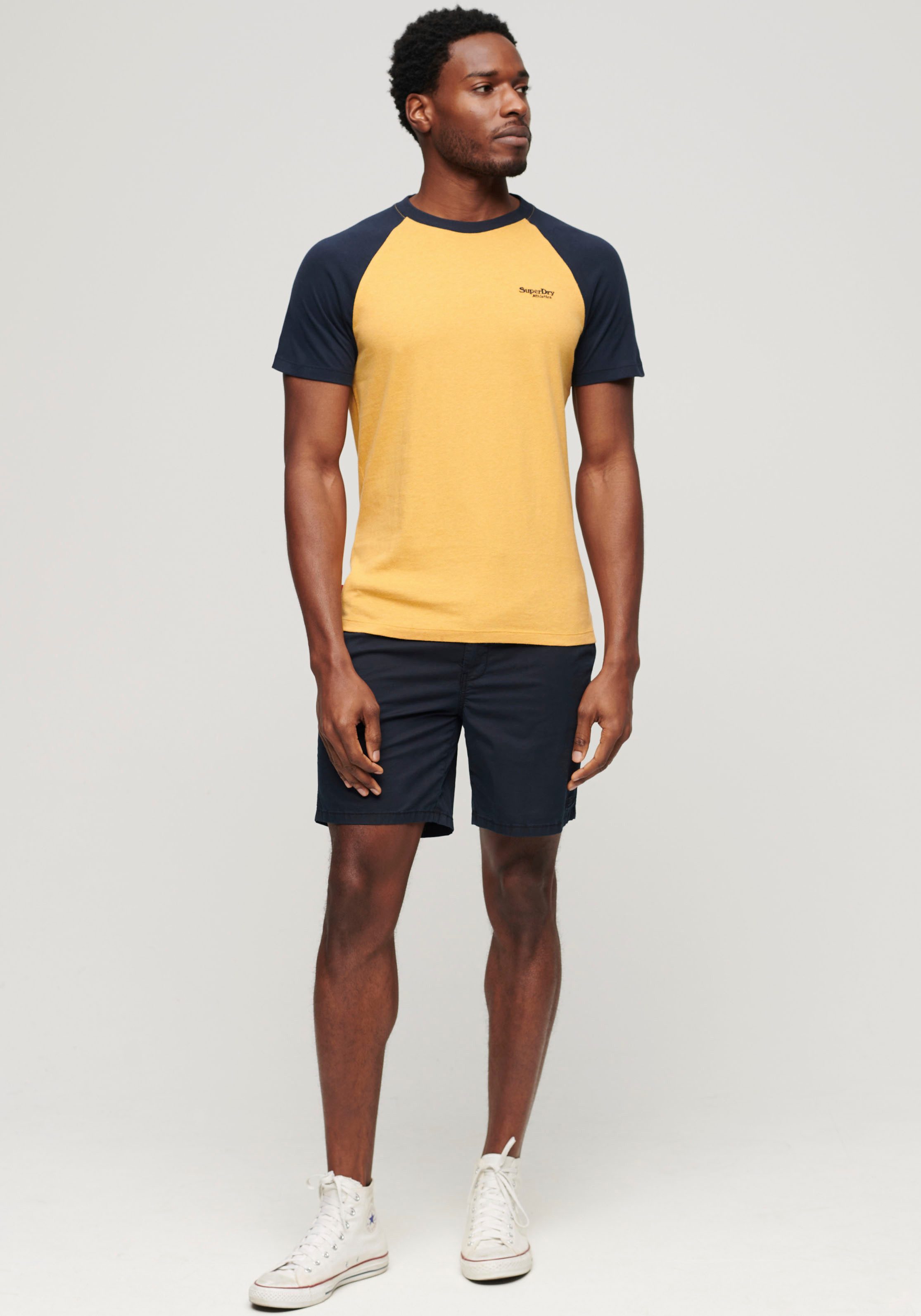 Superdry Donkerblauwe Elastische Taille Shorts Blue Heren