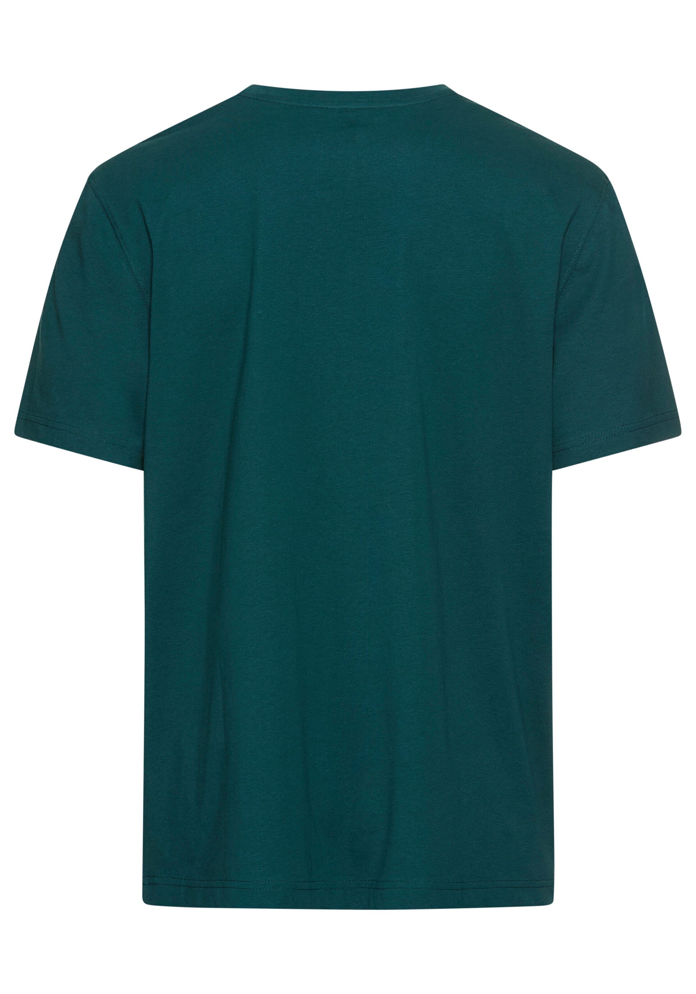 Man's World Shirt met ronde hals korte mouwen, casual pasvorm, bedrukt, ronde hals