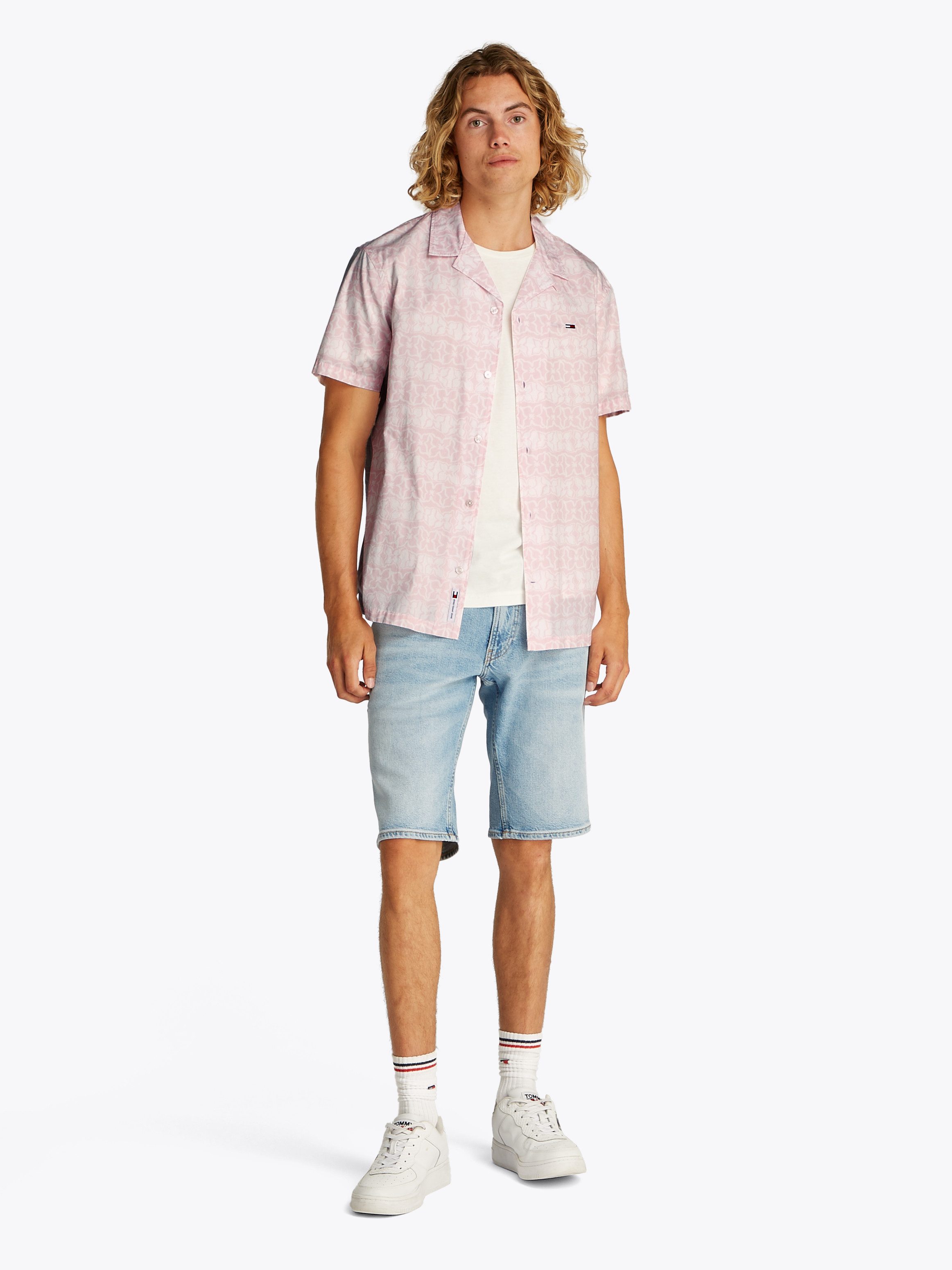 TOMMY JEANS Overhemd met korte mouwen TJM REG AOP SS SHIRT EXT