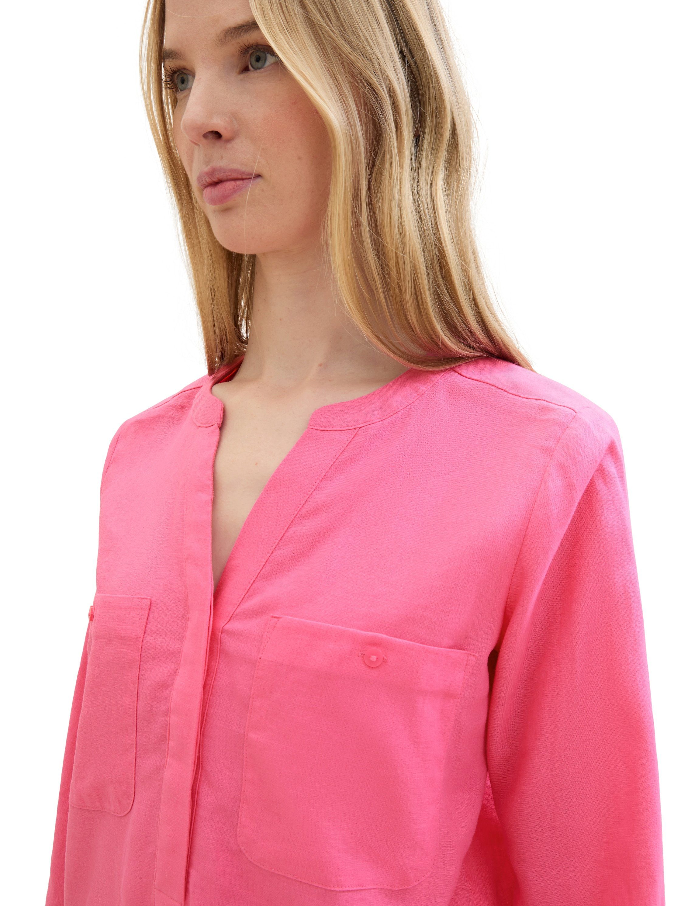 Tom Tailor Blouse zonder sluiting met linnen