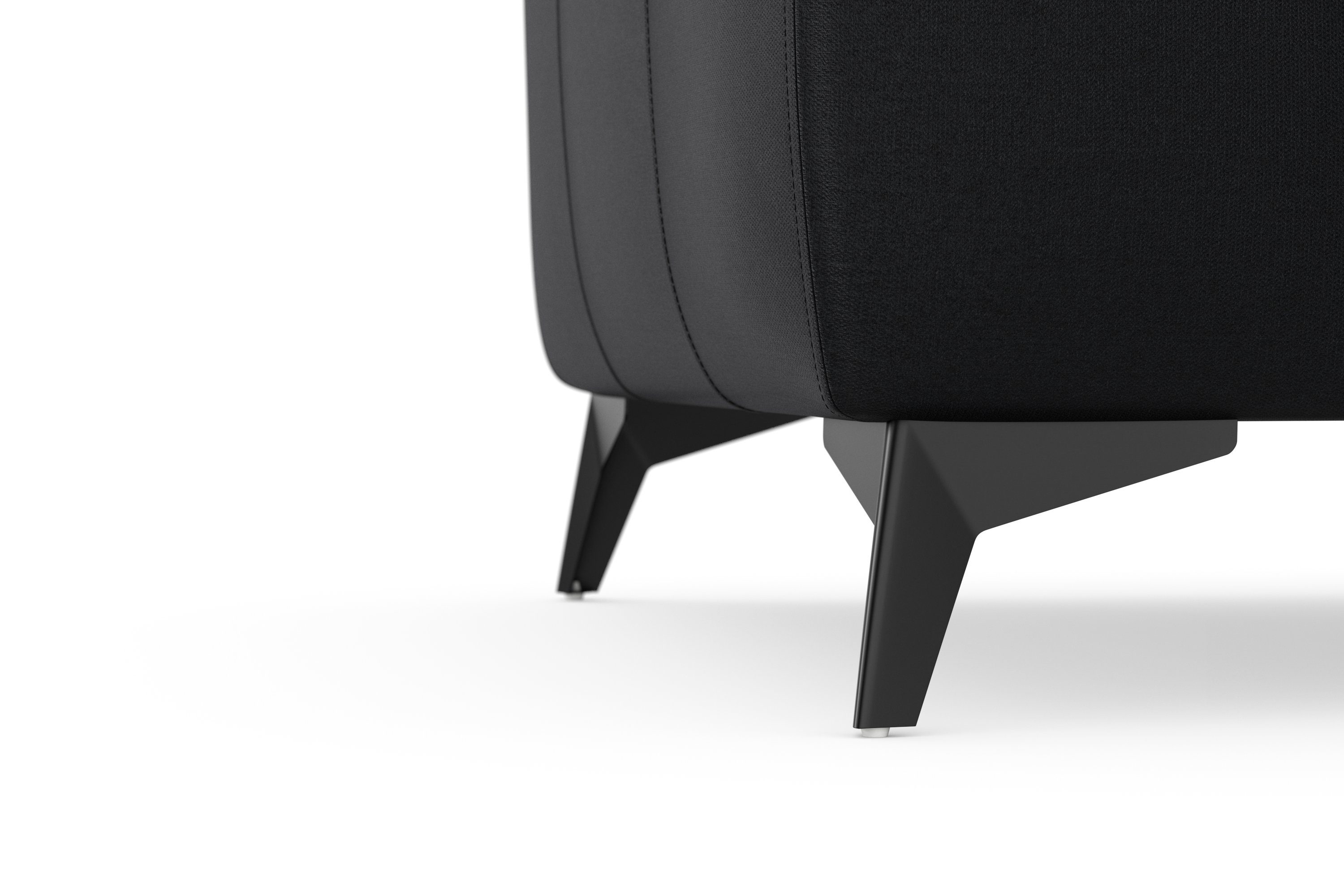 sit&more Hoekbank Sinatra L-vorm optioneel met verstelbare hoofdsteun en armleuning, metalen poten