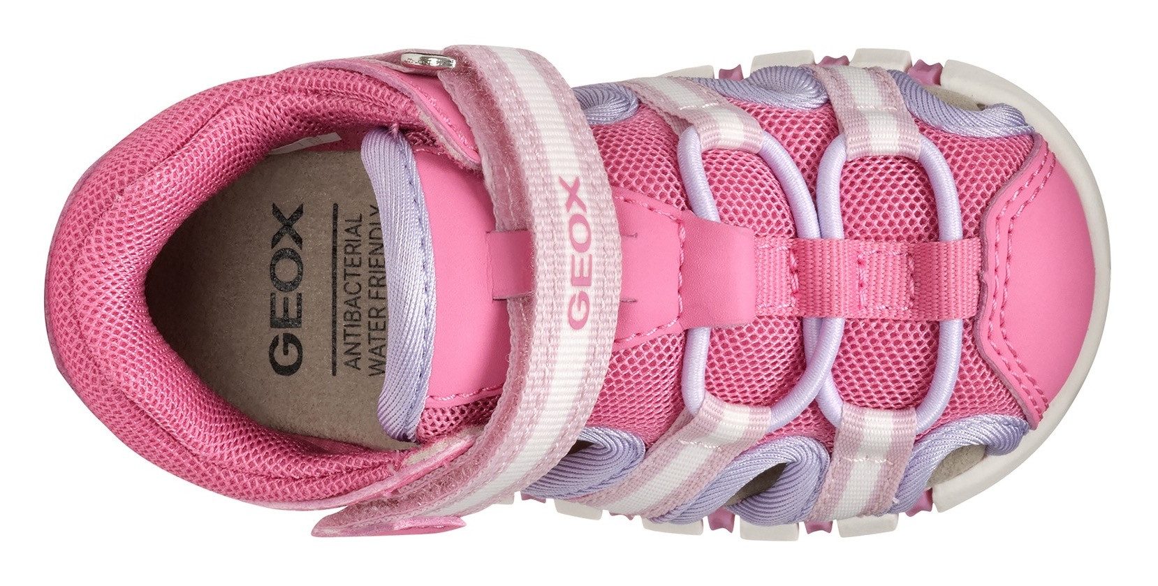 Geox Babyschoentjes B SANDAL IUPIDOO GIR , sandaal, klittenbandschoen, babyschoen in sportieve trekking-look