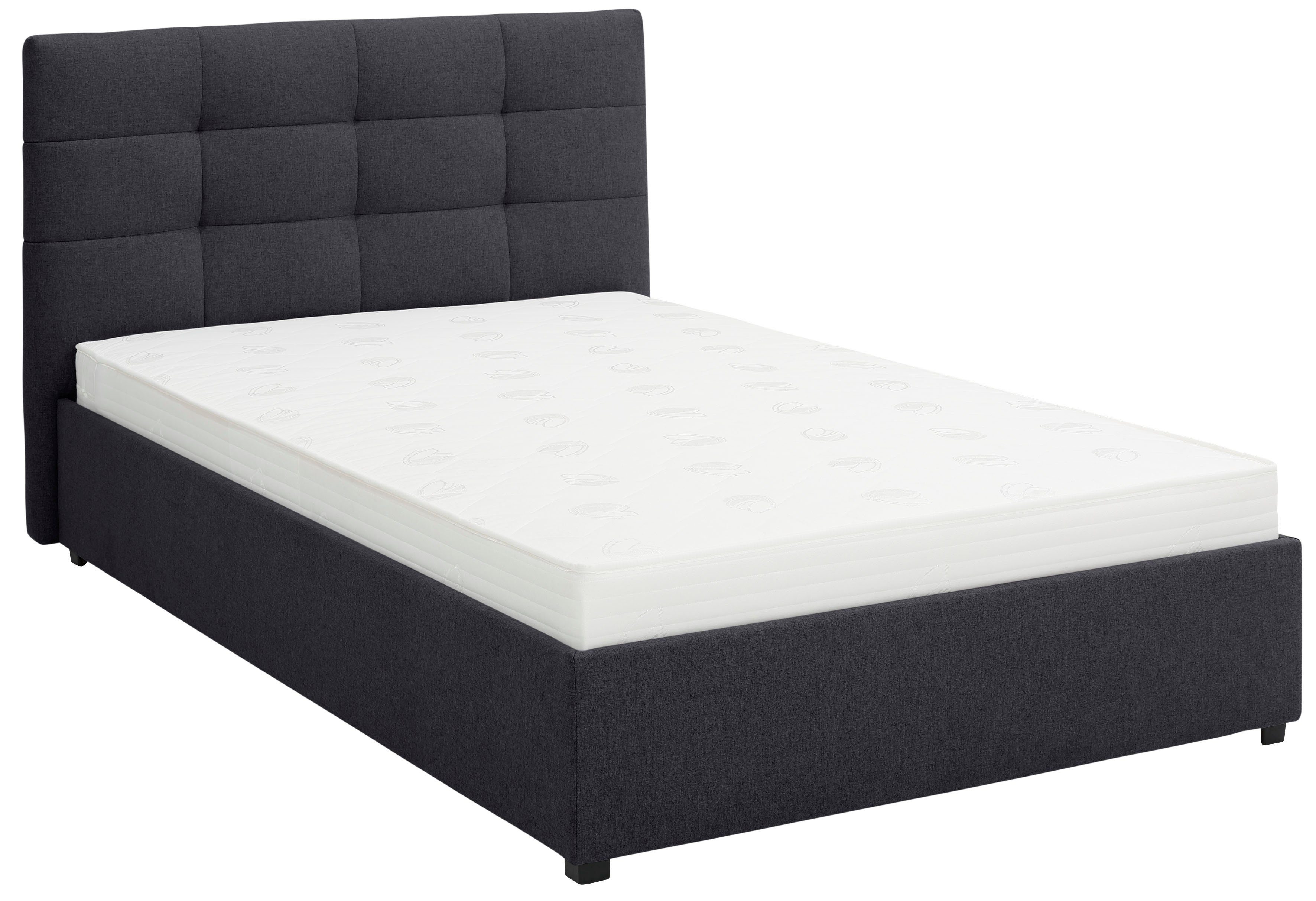 Lüttenhütt Gestoffeerd bed Endres met bedkist, naar keuze zonder matras/lattenbodem of incl. matras