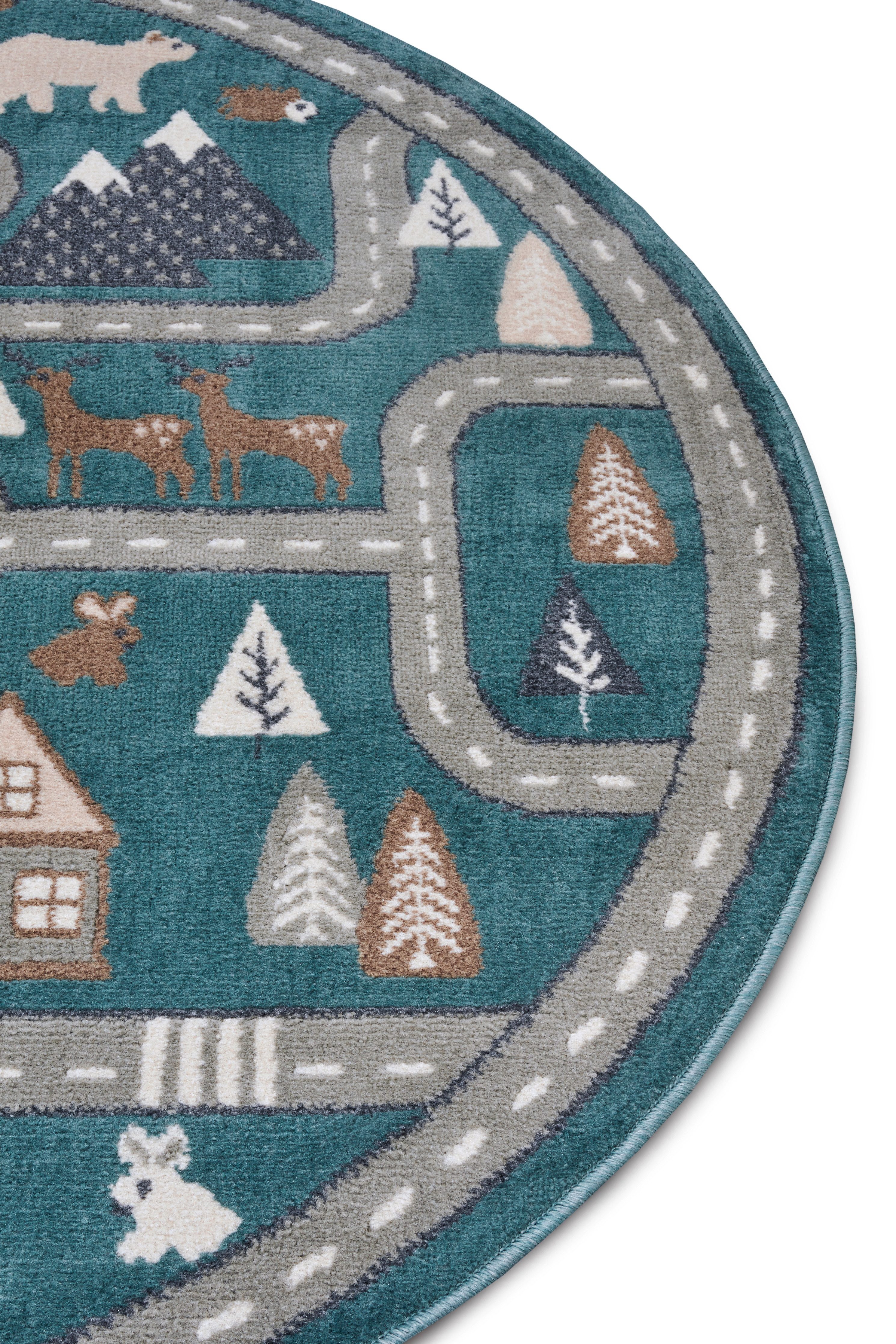 HANSE Home Kindervloerkleed Adventures Streets Speeltapijt, stevig, kinderkamer, kortpolig, speelondergrond