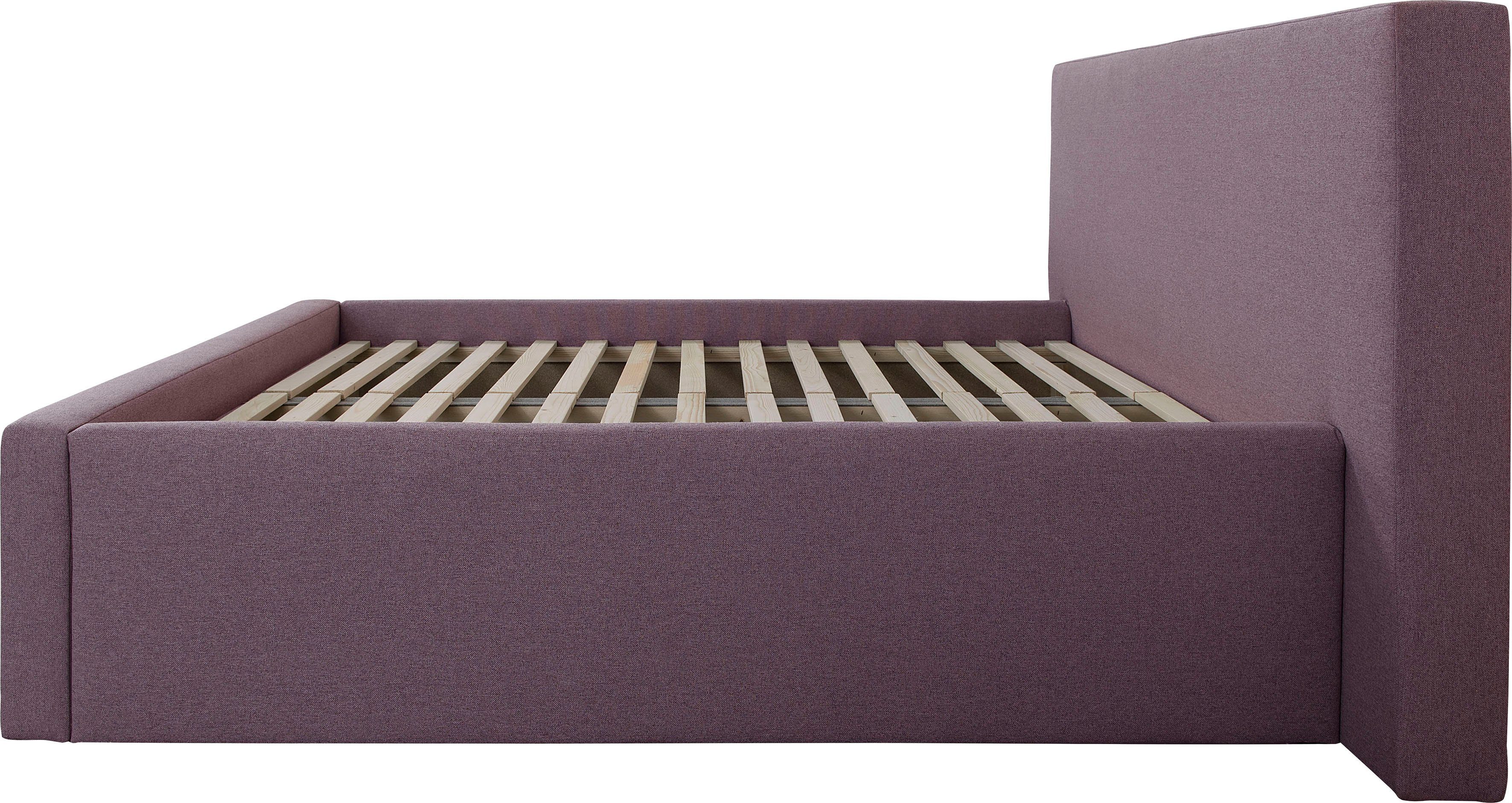 INOSIGN Gestoffeerd bed DALINA rechtlijnig hoofdbord, in 5 breedten, ook in 220 cm lengte
