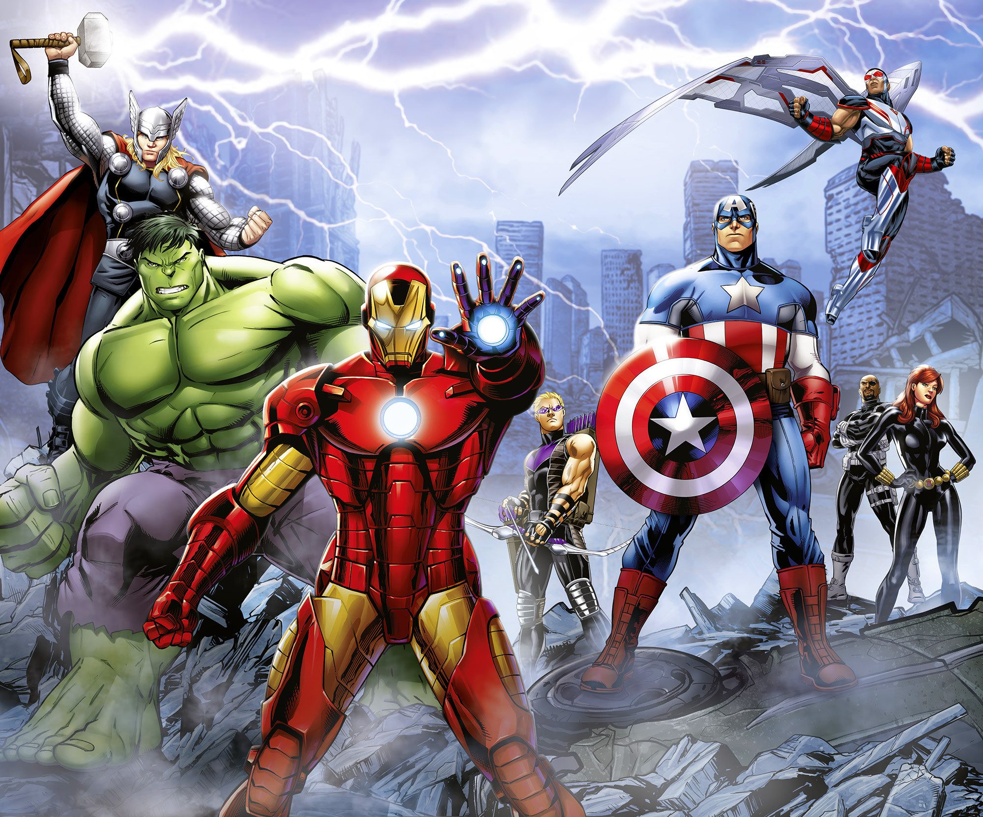 Komar Kinderbehang Marvel Avengers Ultimate Warriors (1 stuk)