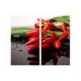 wall-art kookplaatdeksel keuken kookplaatafdekblad chilli (set, 2-delig) rood