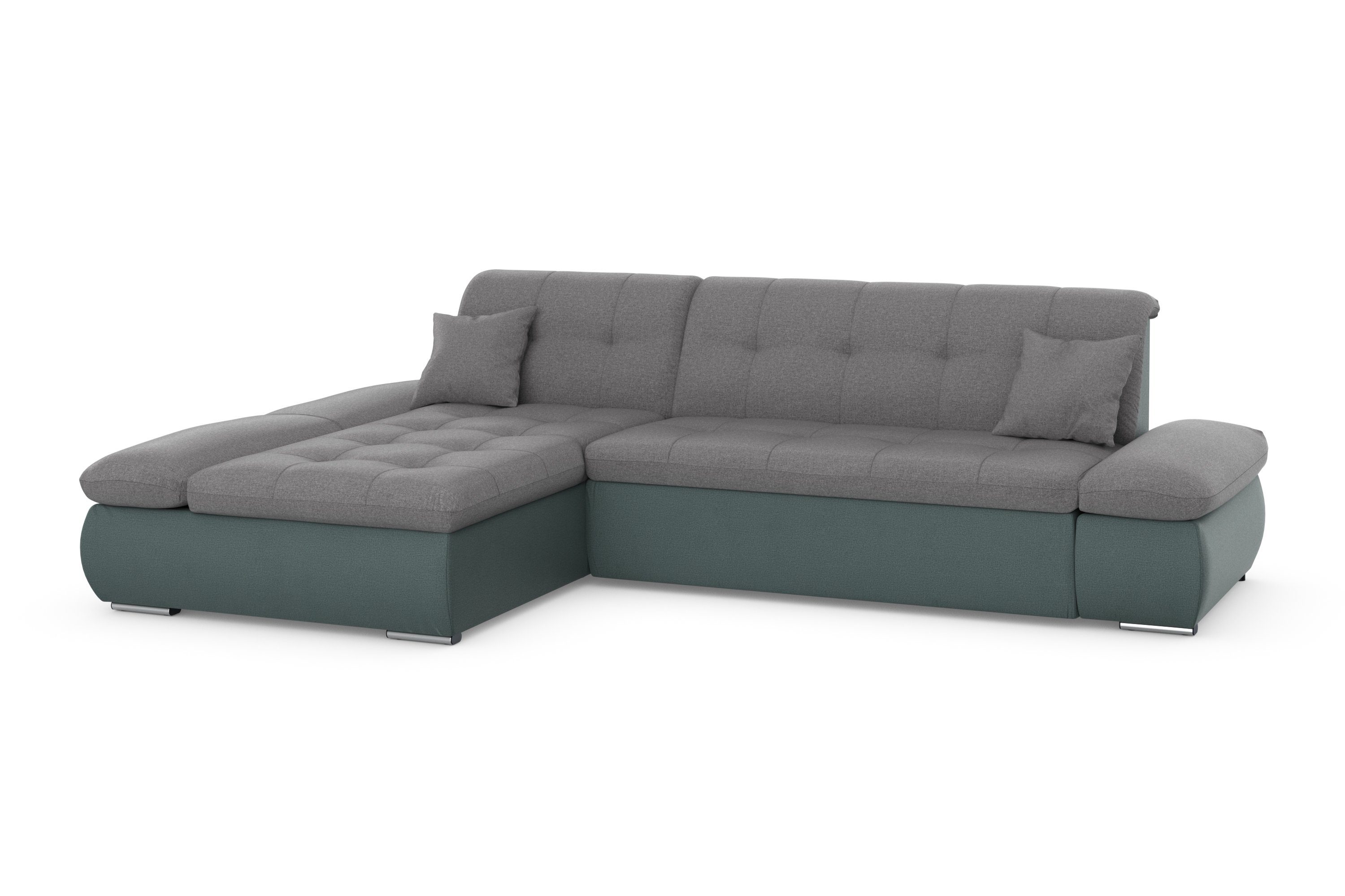 DOMO collection Hoekbank Moric, L-vorm, XXL-bank - Breedte 300cm XXL-formaat, optioneel ook met slaapbank functie en verstelling armleuning,