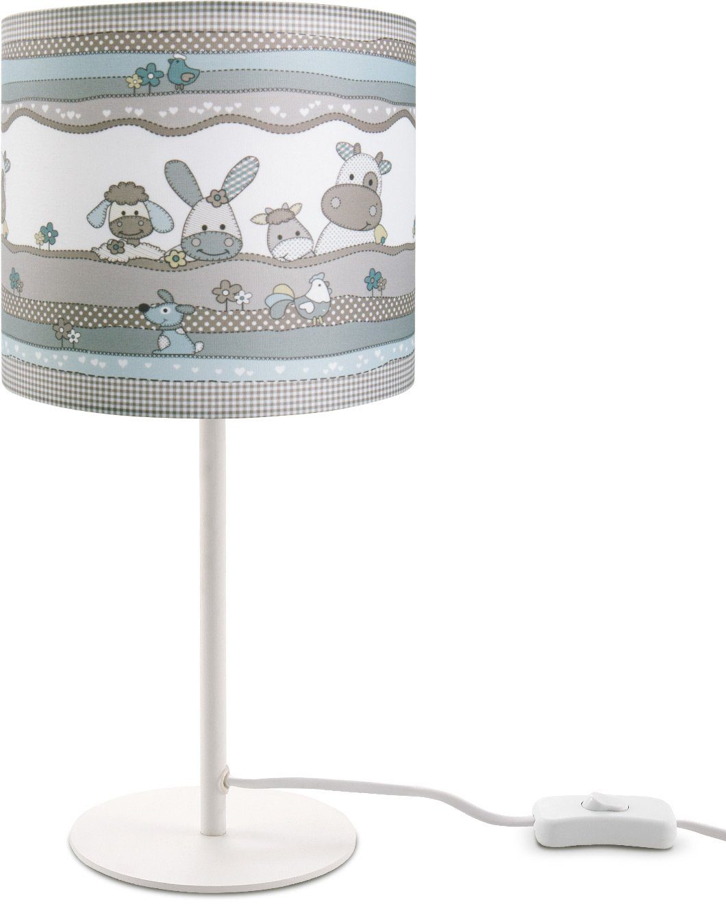 Paco Home Tafellamp Cosmo 210 Kinderlamp LED kinderkamer dieren-motief, speels, tafellamp E14