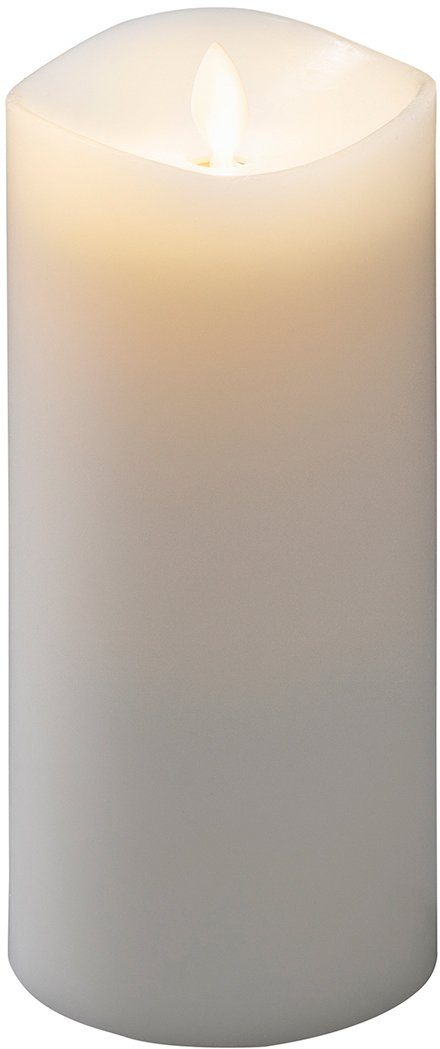 KONSTSMIDE Led-kaars Geurkaars, wit, flakkerend, met lavendel-geurpad,ø 9 cm, hoogte: 18 cm (1-delig)