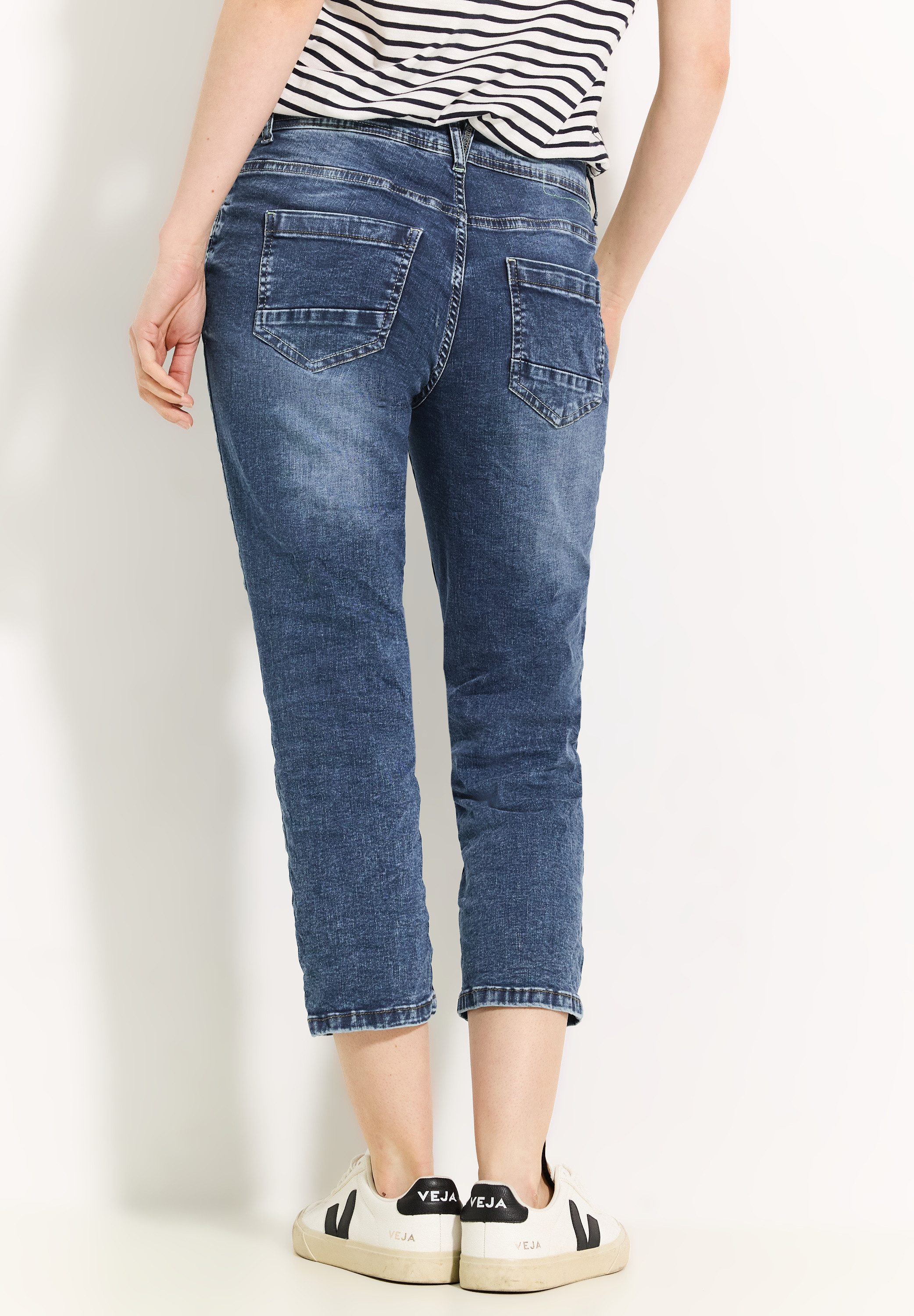 Cecil Regular fit jeans Scarlett met decoratieve naden