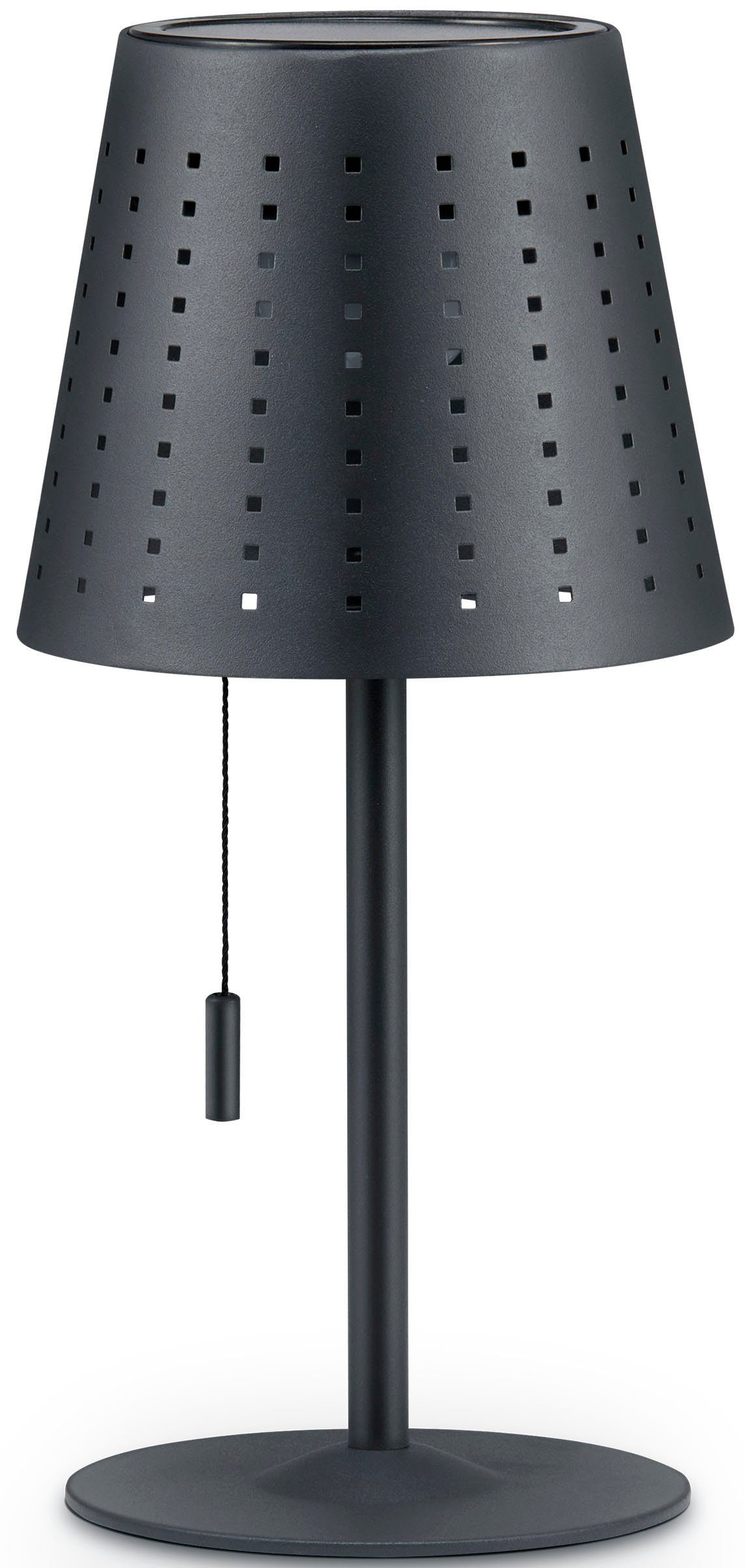 Paco Home Tafellamp Lara Outdoor LED accu metaal oplaadbaar trekker schakelaar draadloos