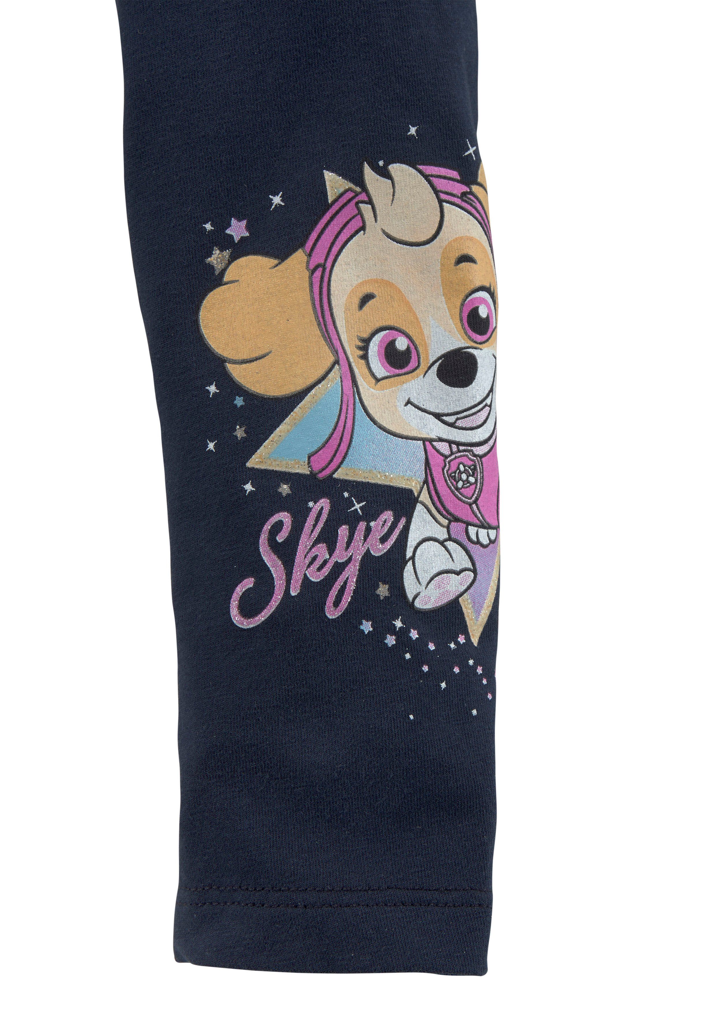 PAW PATROL Shirt & legging Glitterprint met SKYE (set)