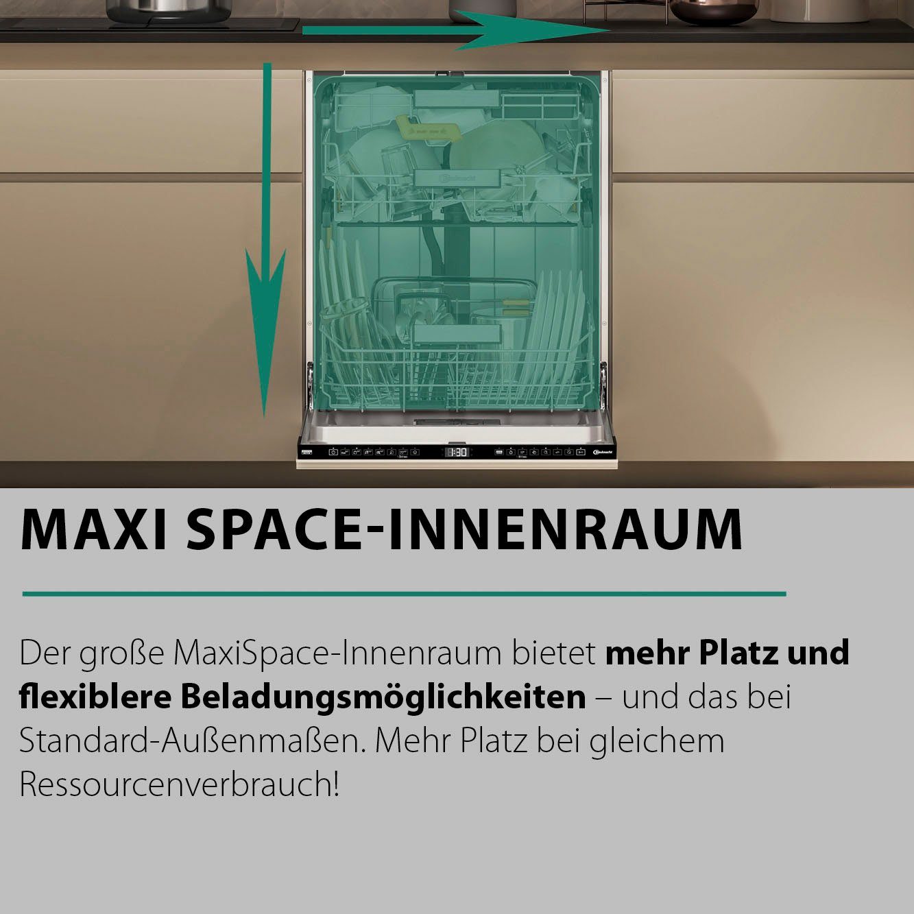 BAUKNECHT Onderbouwvaatwasser B7U HS51 X, 85 cm x 60 cm