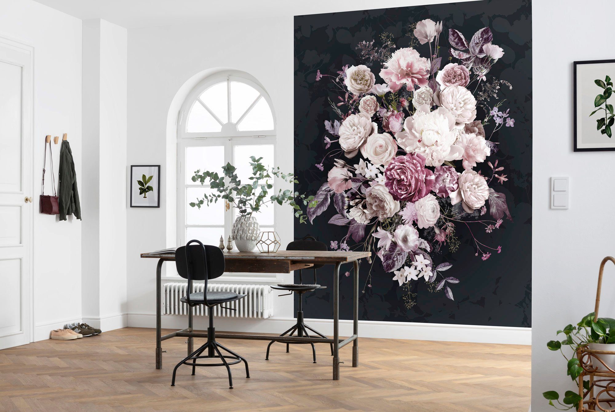 Komar Vliesbehang Digitale print vlies - Bouquet Noir - Afmeting 200 x 250 cm