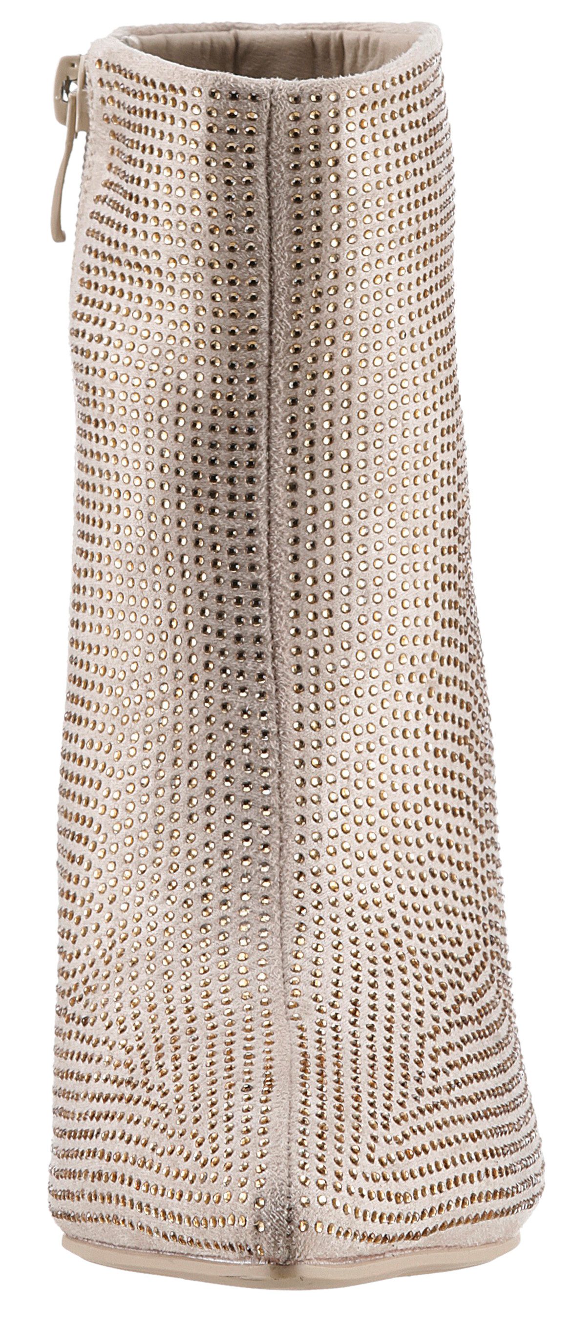 Aniston SHOES Laarsjes avond enkellaars met glittersteentjes - nieuwe collectie
