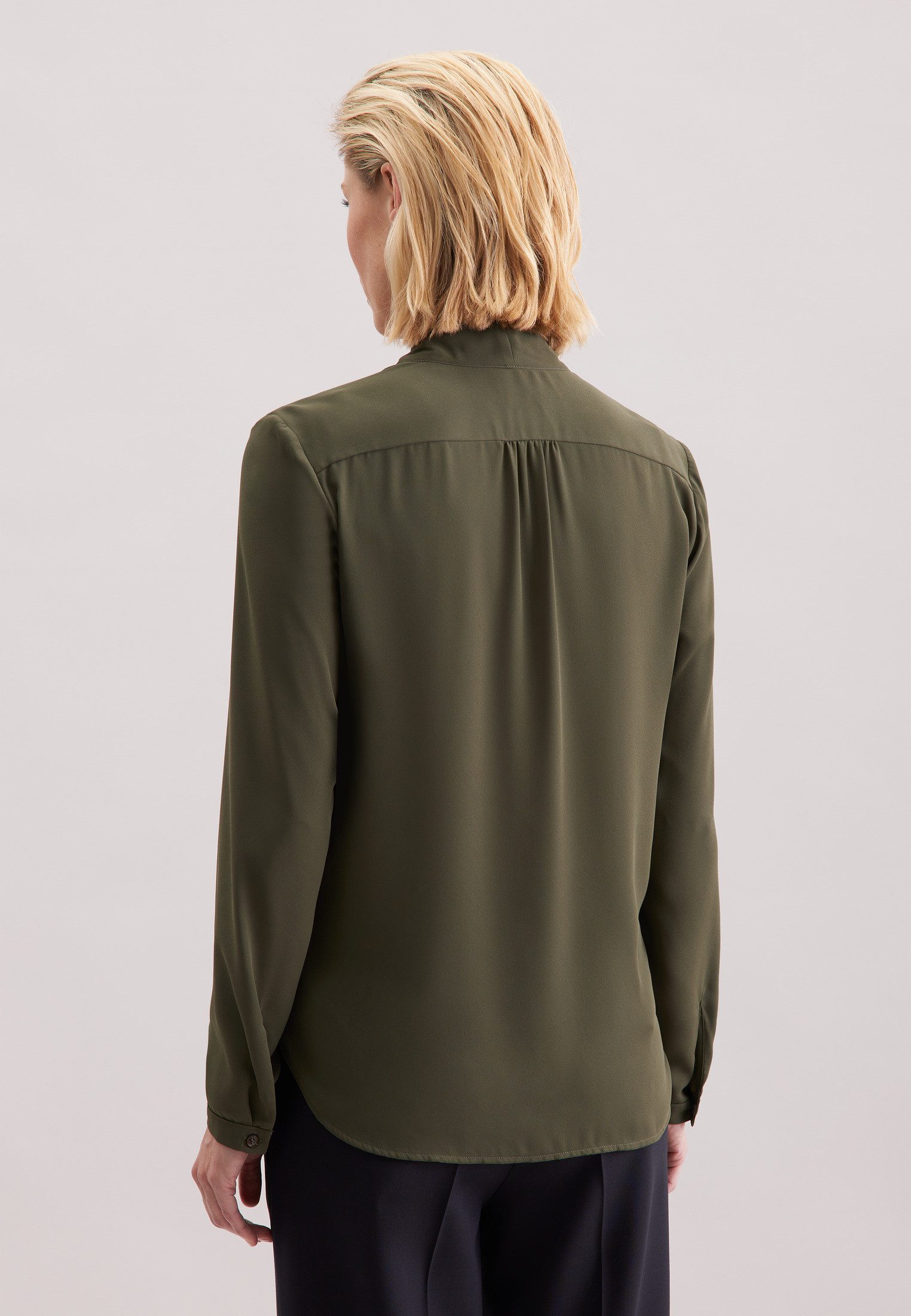 seidensticker Wikkelblouse Zwarte roos 1/1 v-neck uni