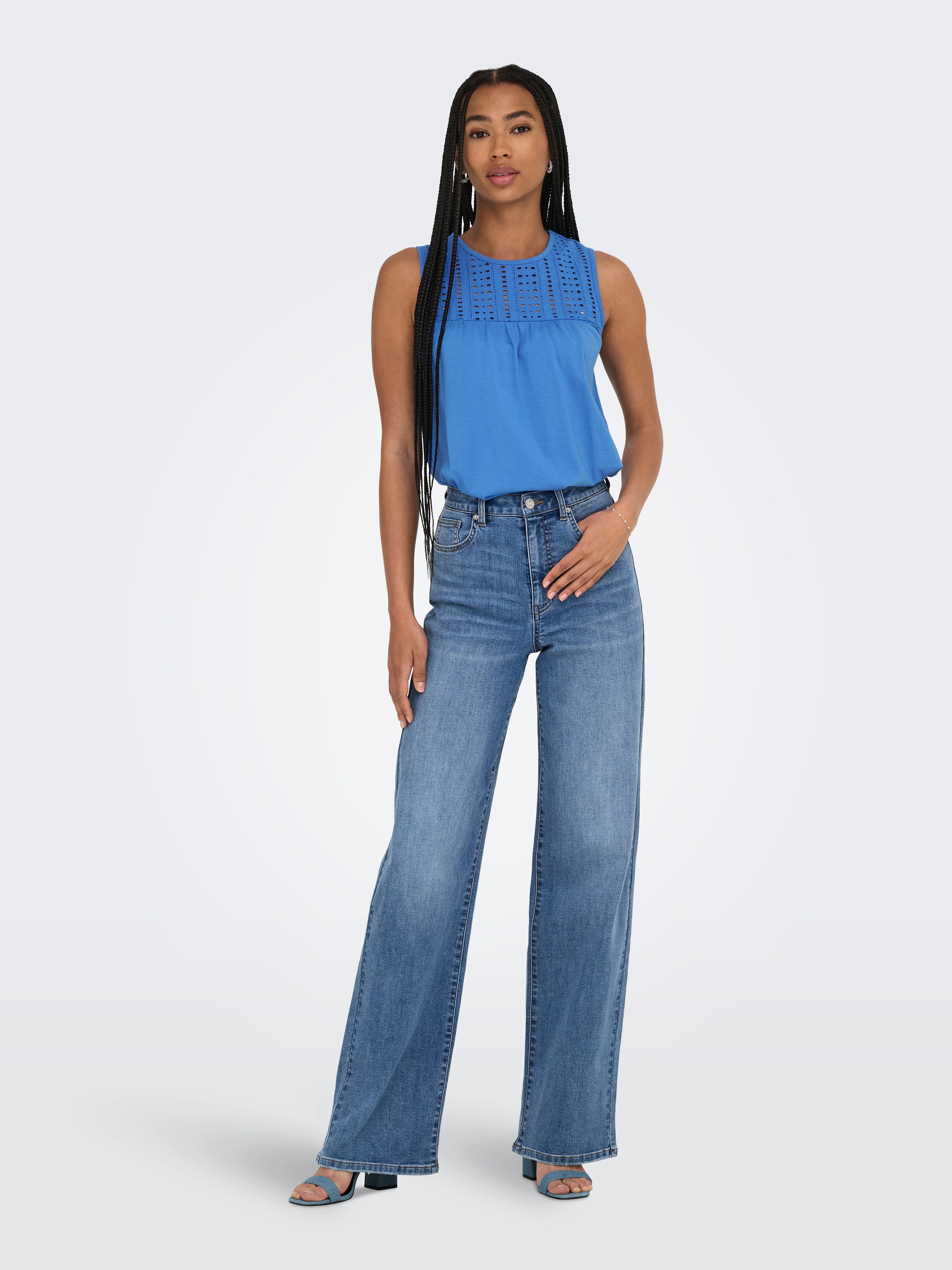 Only Kanten top ONLSHARON S/L O-NECK TOP JRS
