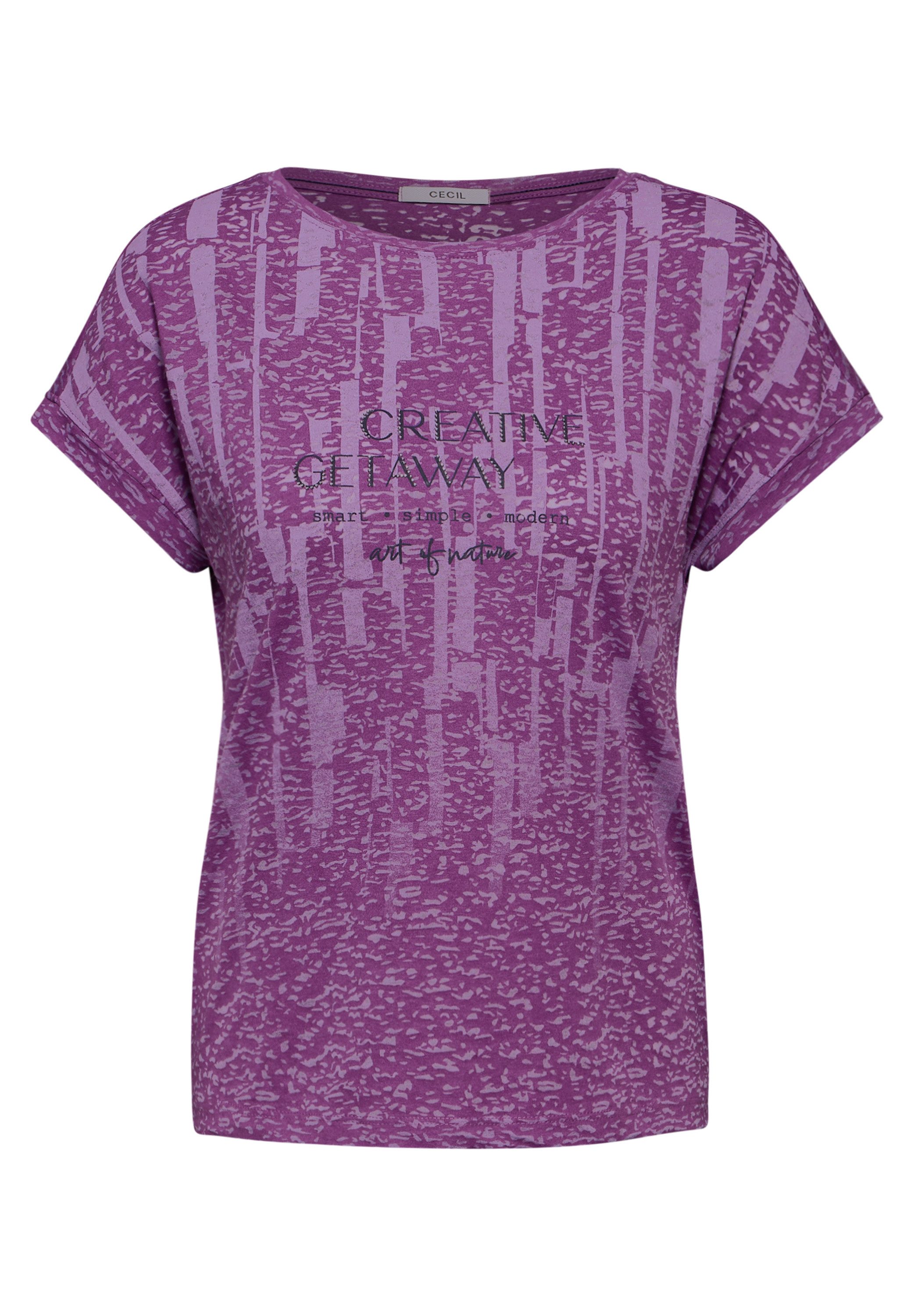 Cecil T-shirt met burn-out patroon