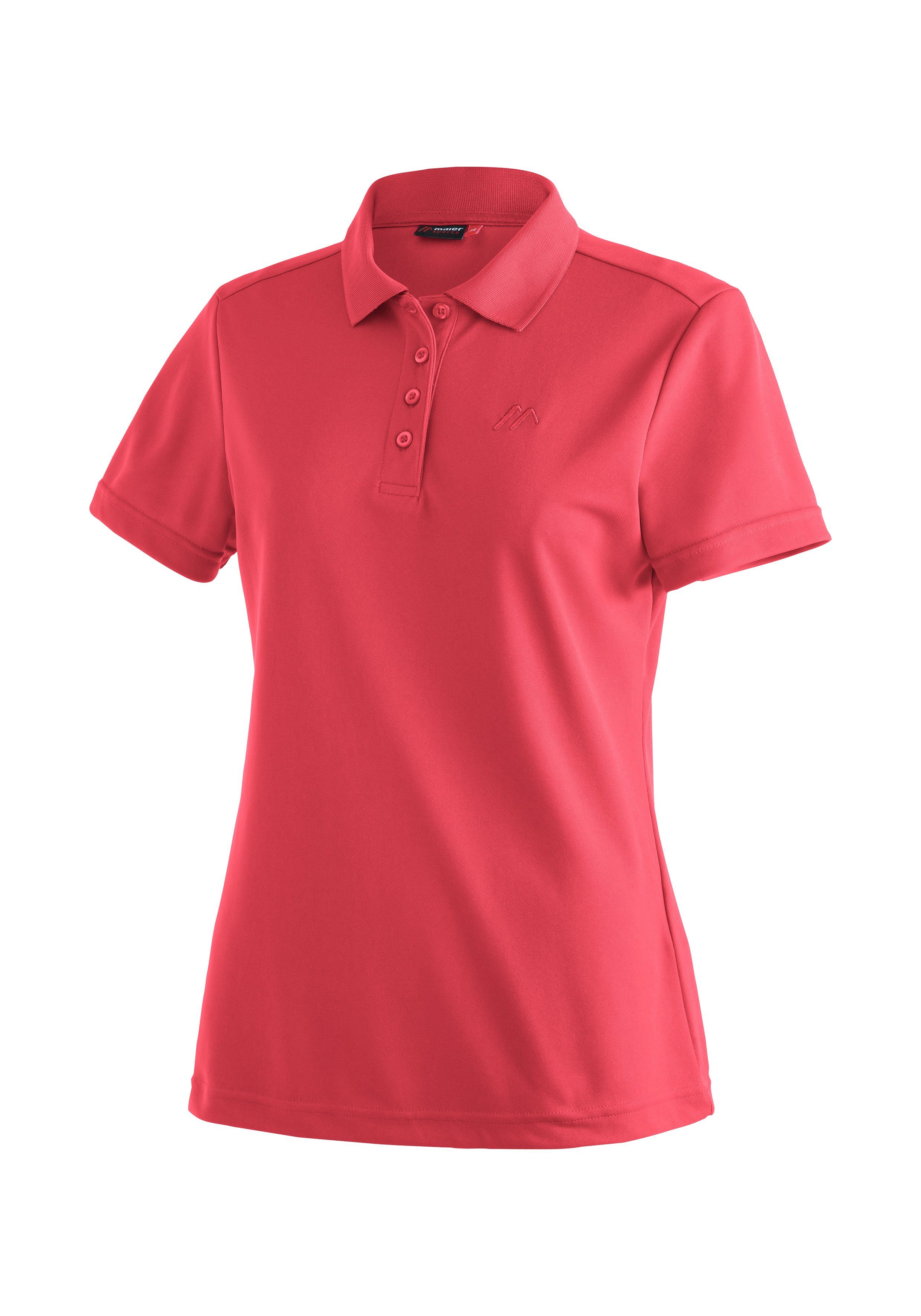 Maier Sports Functioneel shirt Ulrike Dames polo, pique poloshirt, snel drogend outdoor-shirt dames sportshirts maat 36 rood