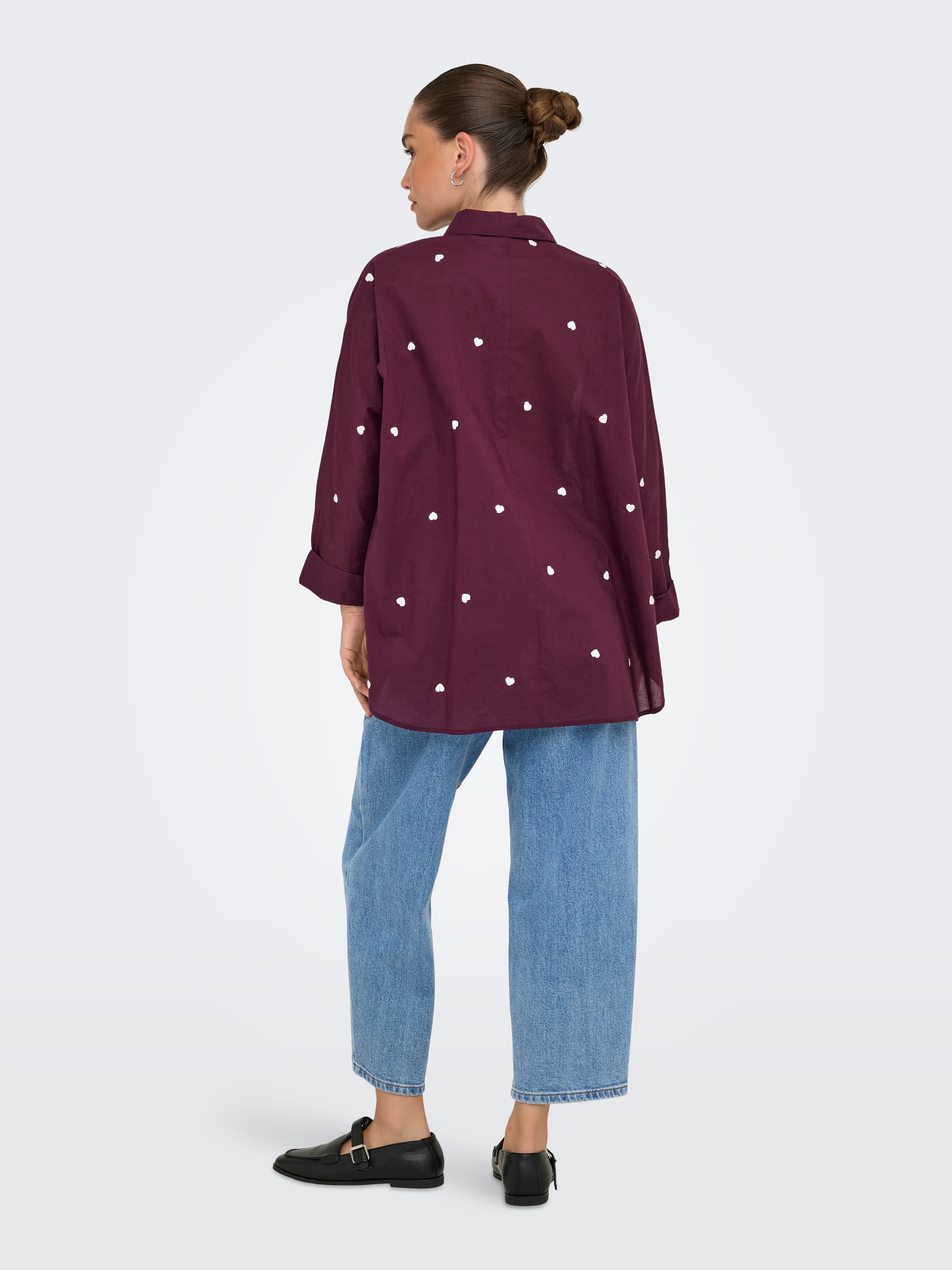 Only Overhemdblouse ONLNEW LINA GRACE LS EMB SHIRT NOOS WVN