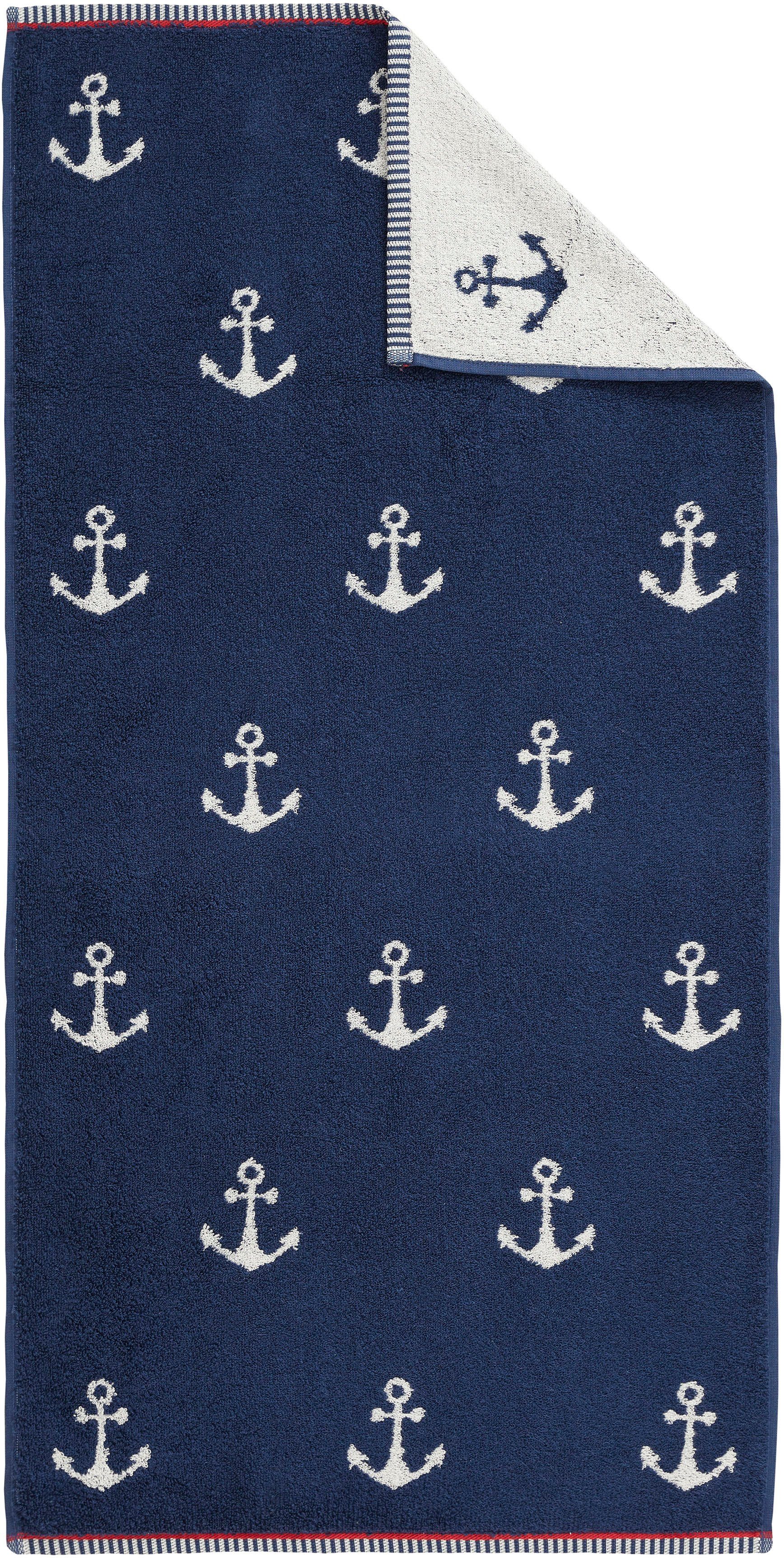 Dyckhoff Handdoekenset Maritim, Nautic 2 handdoeken (50x100 cm), 1 douchehanddoek (70x140 cm) (set, 3-delig)