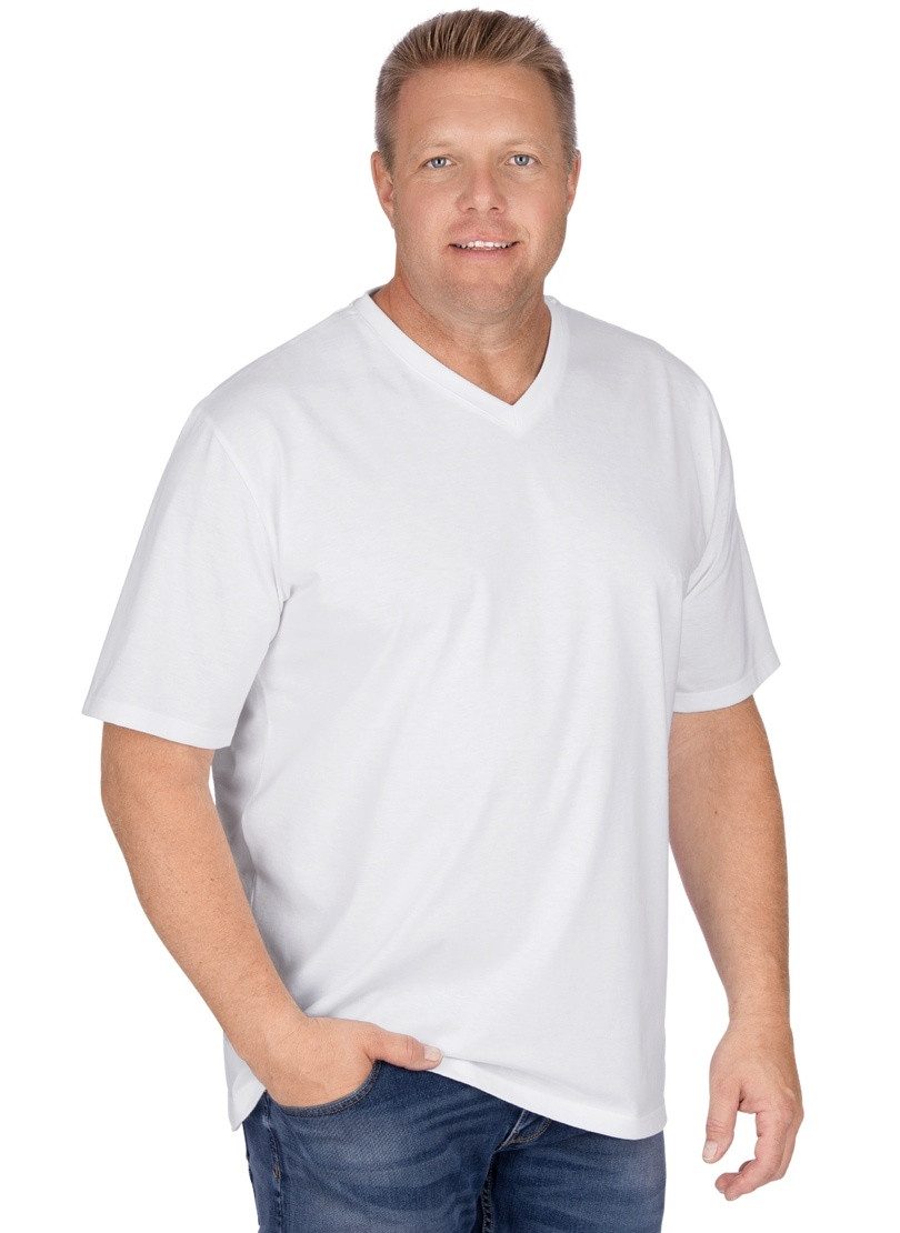 Trigema T-shirt Trigema V-Shirt DELUXE katoen (1-delig)