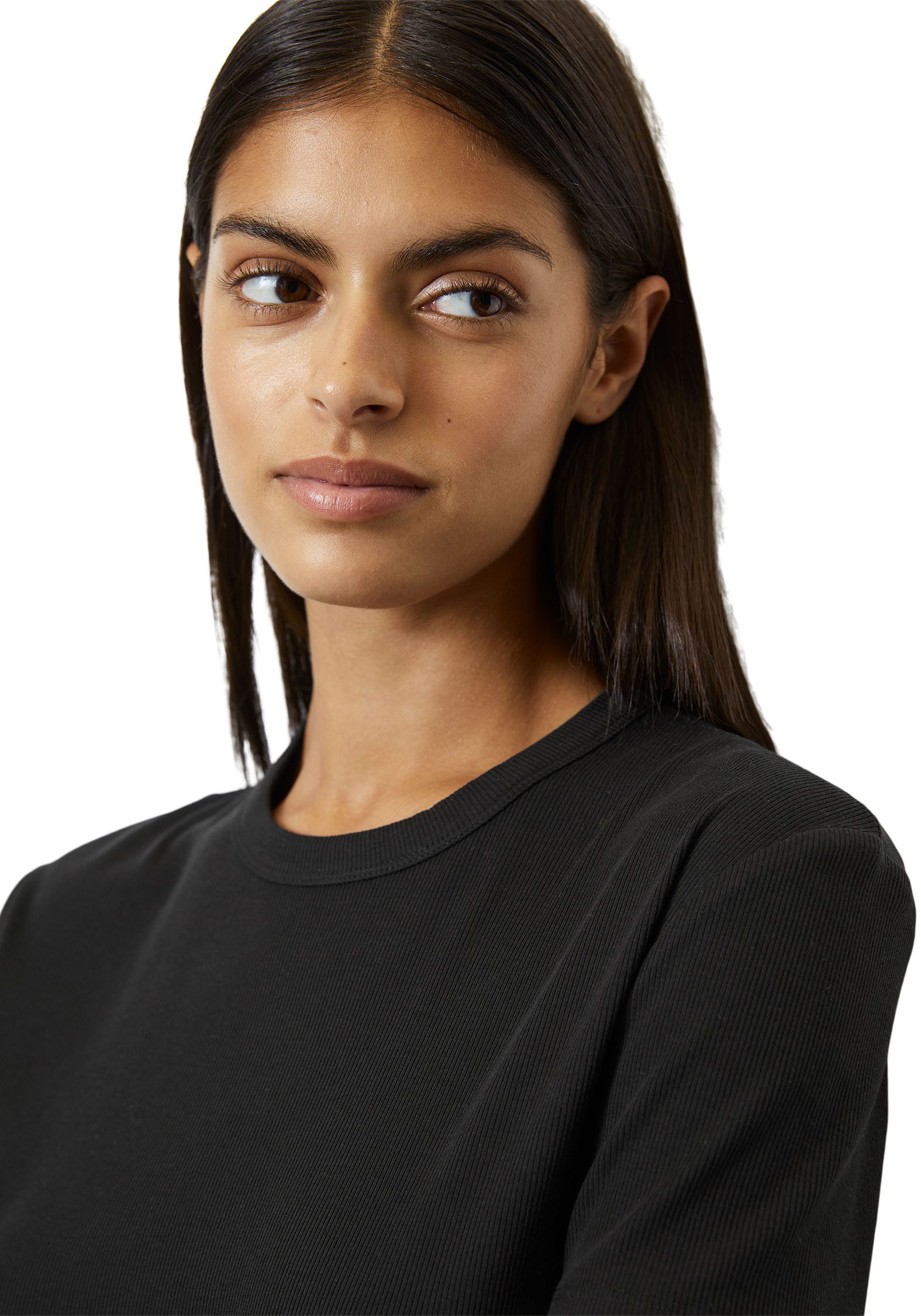 Marc O'Polo Shirt met korte mouwen MODERN MOVE met geribde structuur