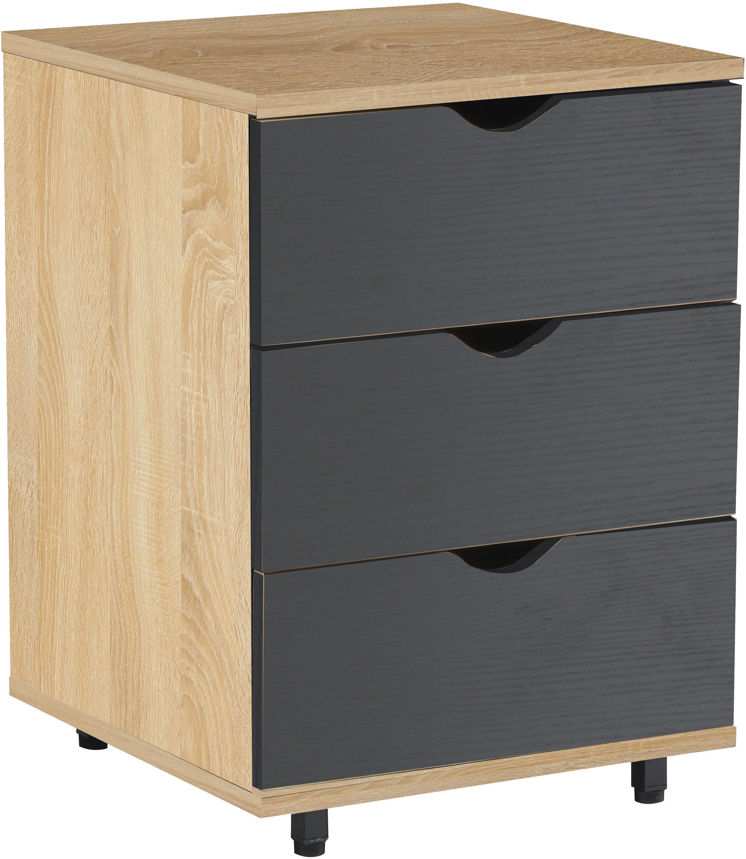 INOSIGN Container Bureaucontainer, bureaucontainer, Brody met 3 lades, bodencompensatie voeten, breedte 40 cm