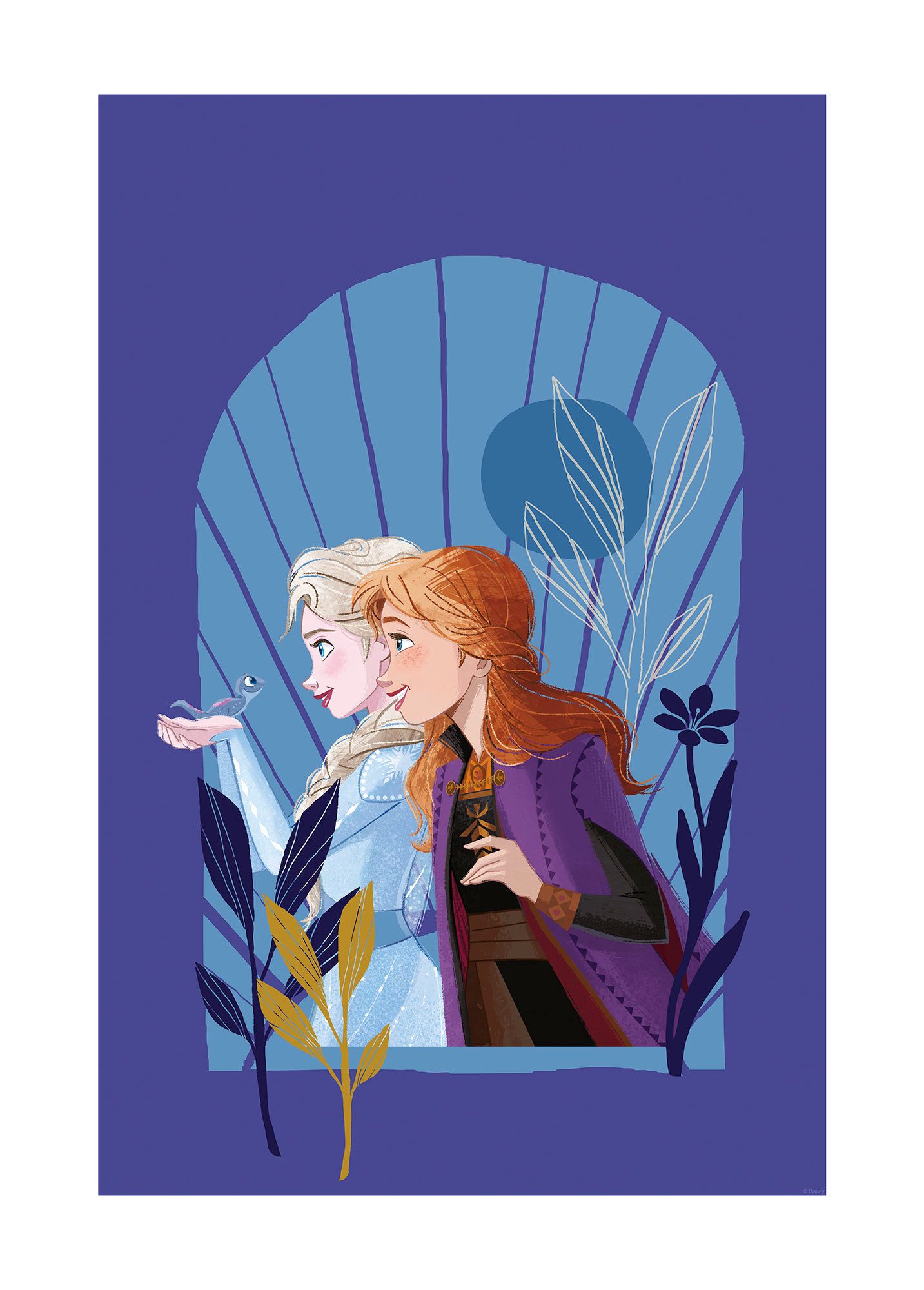 Komar Artprint Frozen Mockingbird 300 x 280 cm (breedte x hoogte) - behang, vlies, woonkamer, slaapkamer (set)