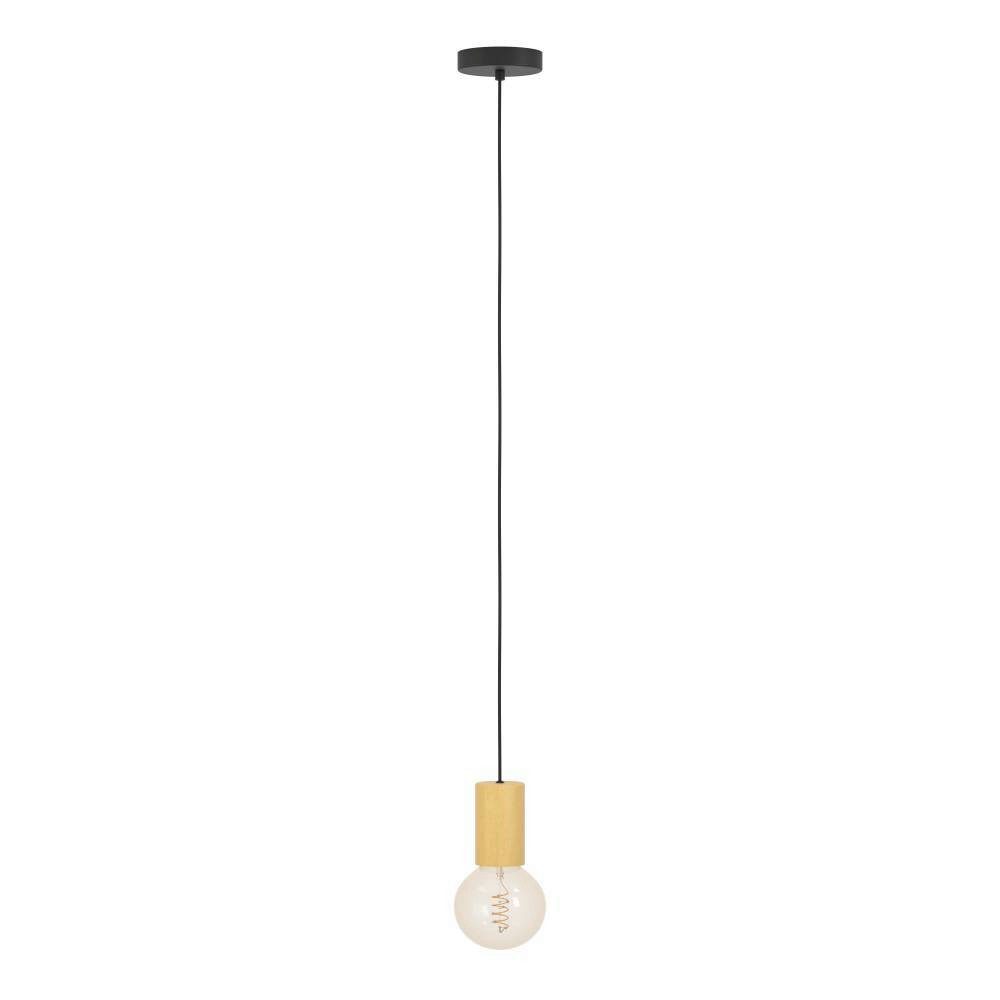 EGLO Hanglamp POZUETA 1 Hanglamp, FSC100HB, E27 fitting met kabel, hanglamp, Ø 6,5 cm (1 stuk)