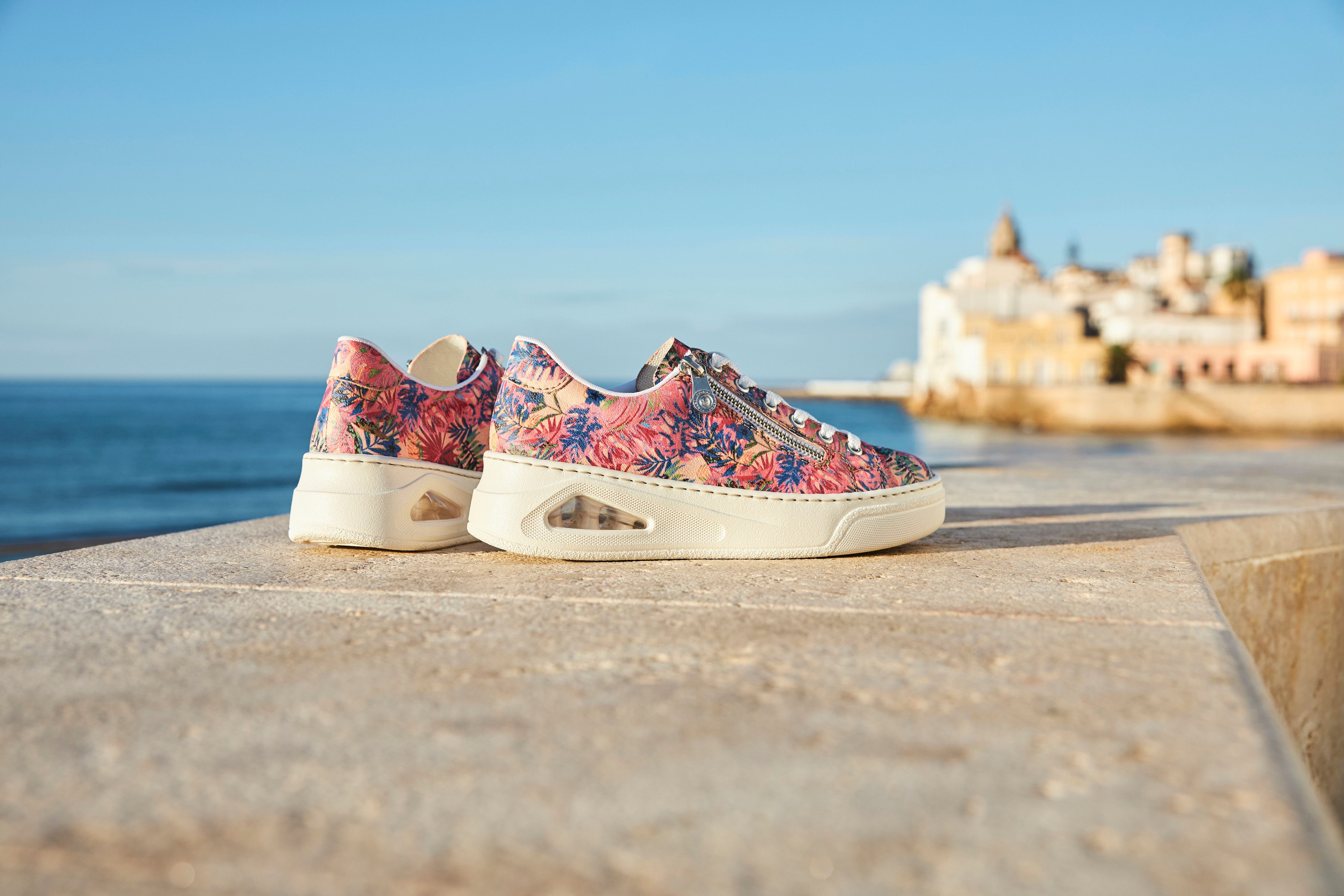 Rieker Plateausneakers , veterschoenen, lage schoen, vrijetijdsschoen met rieker air uitrusting