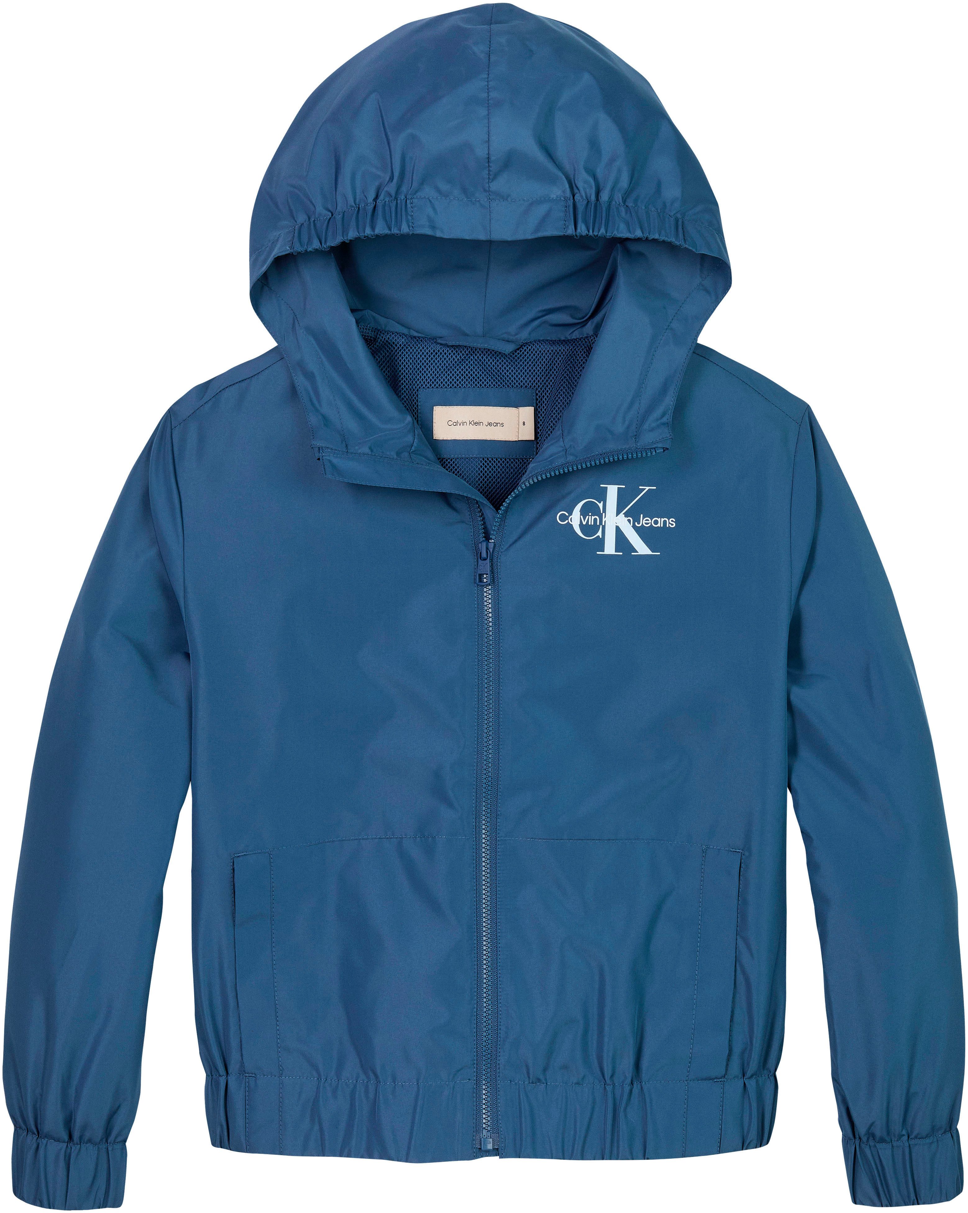 Calvin Klein Windbreaker MONOLOGO ESSENTIAL JACKET voor kinderen tot 16 jaar met logo-print