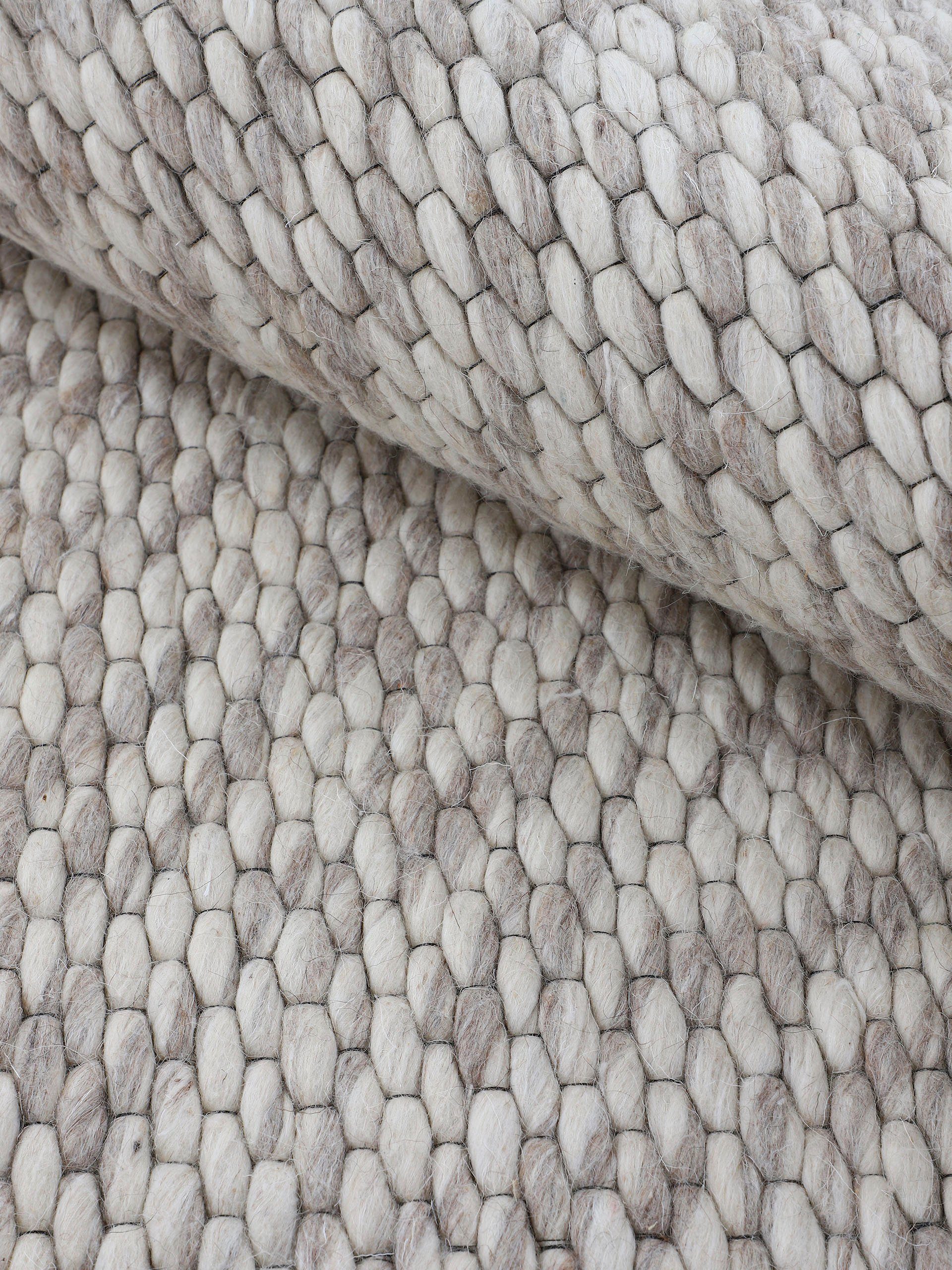 carpetfine Wollen kleed Sina Handgeweven tapijt, 100% wol, gemêleerd, handgeweven, zacht & knuffelig