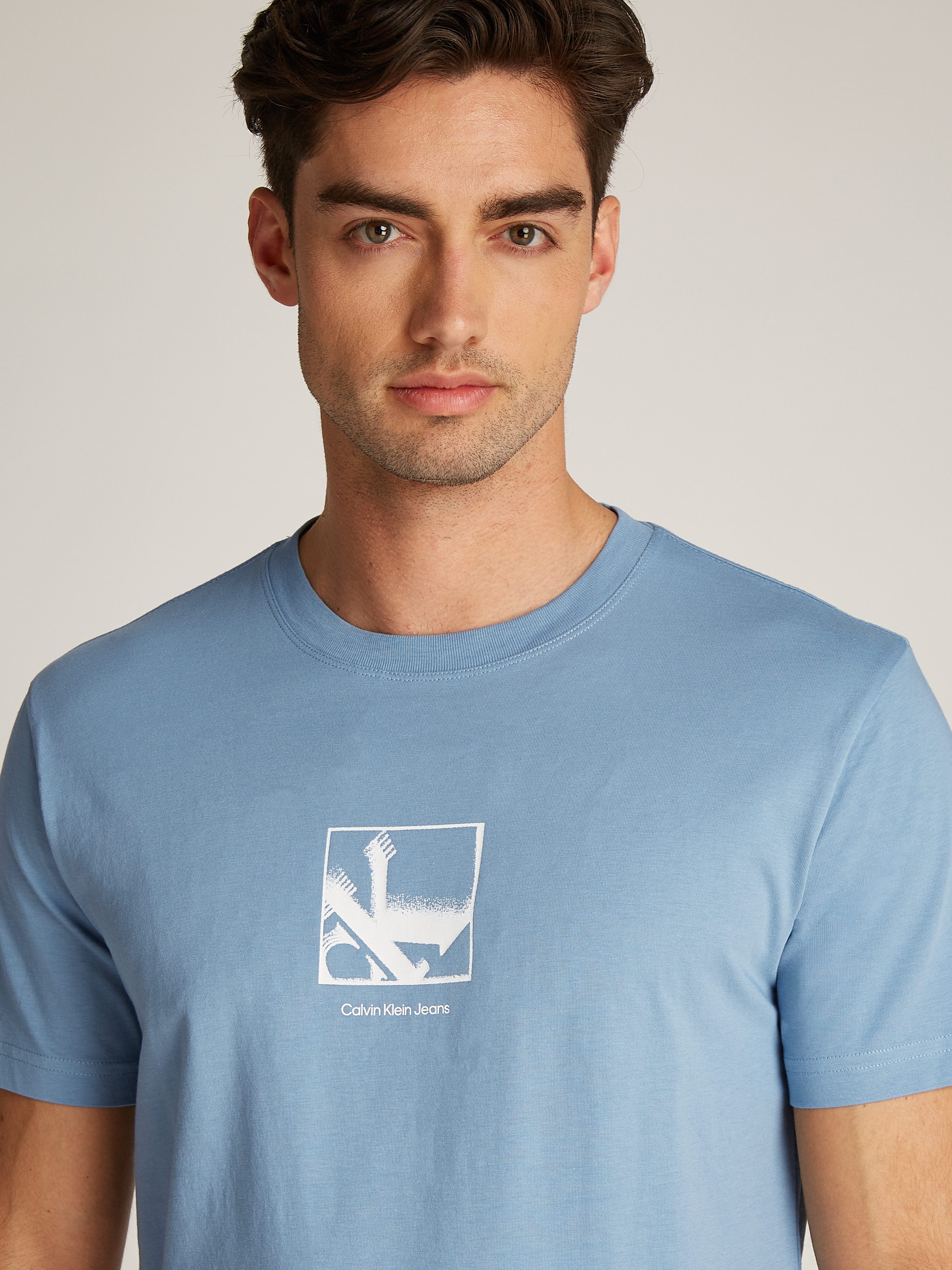 Calvin Klein T-shirt GRID BOX TEE met gestempeld logo