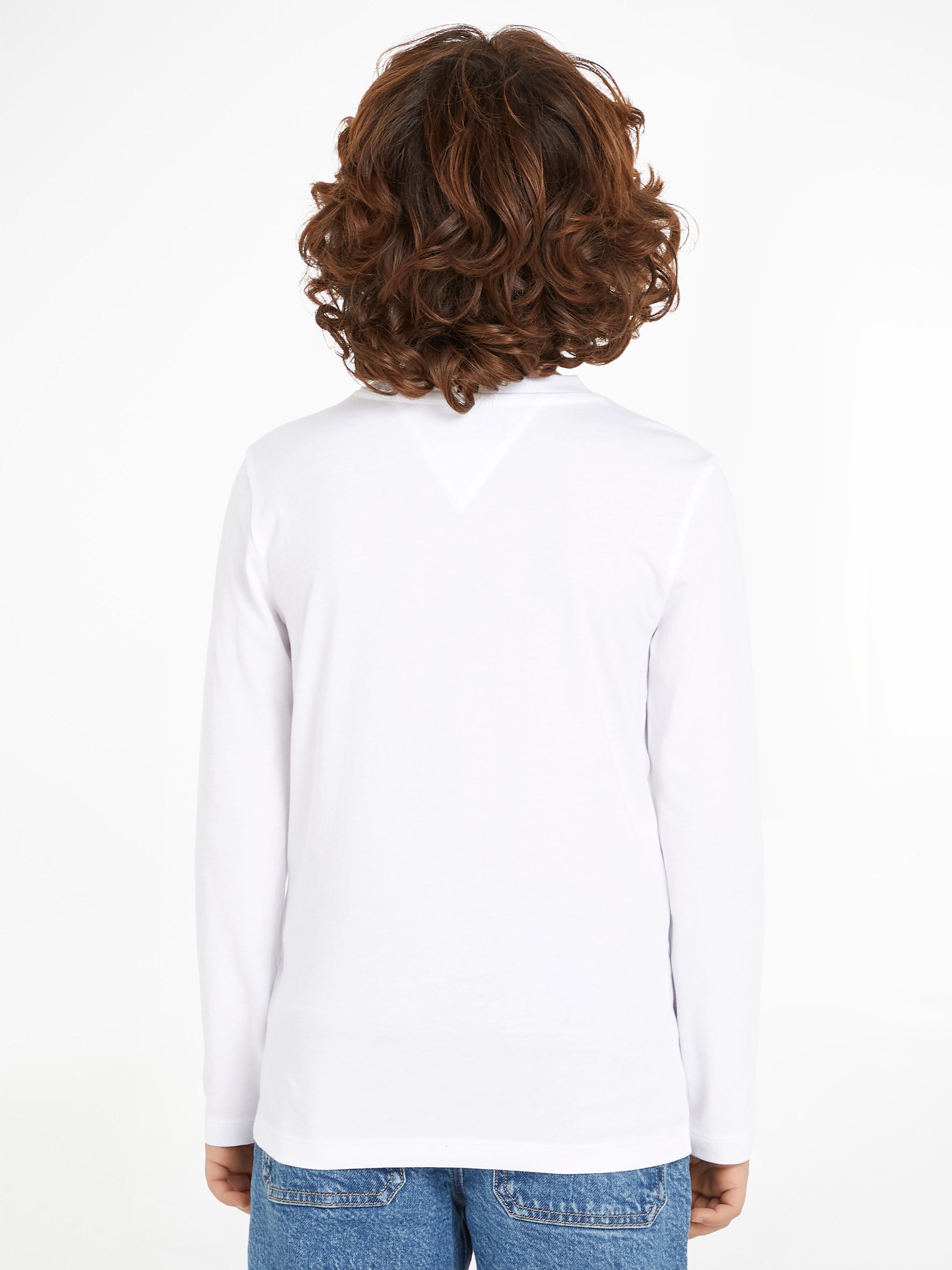 Tommy Hilfiger Shirt met lange mouwen MONOTYPE FLOCK REGULAR TEE LS Kinderen tot 16 jaar met logo-opdruk