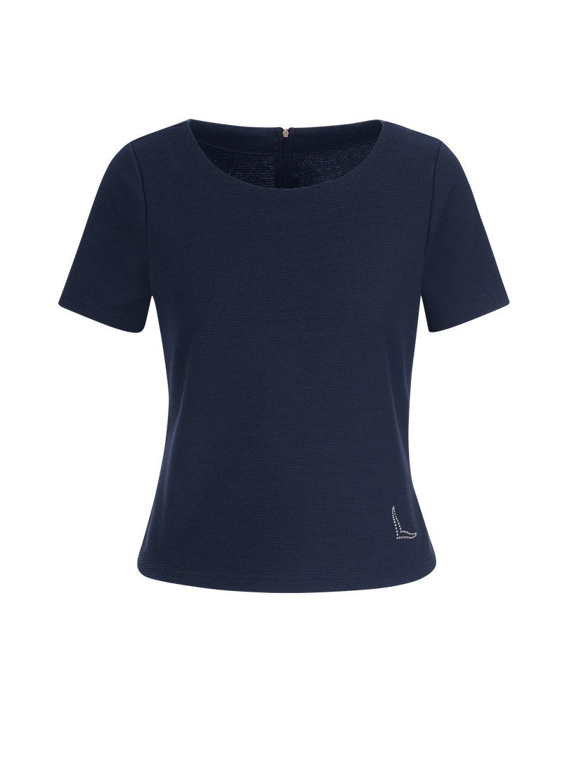 Trigema Sweatshirt TRIGEMA shirt met korte mouwen met kristalstenen
