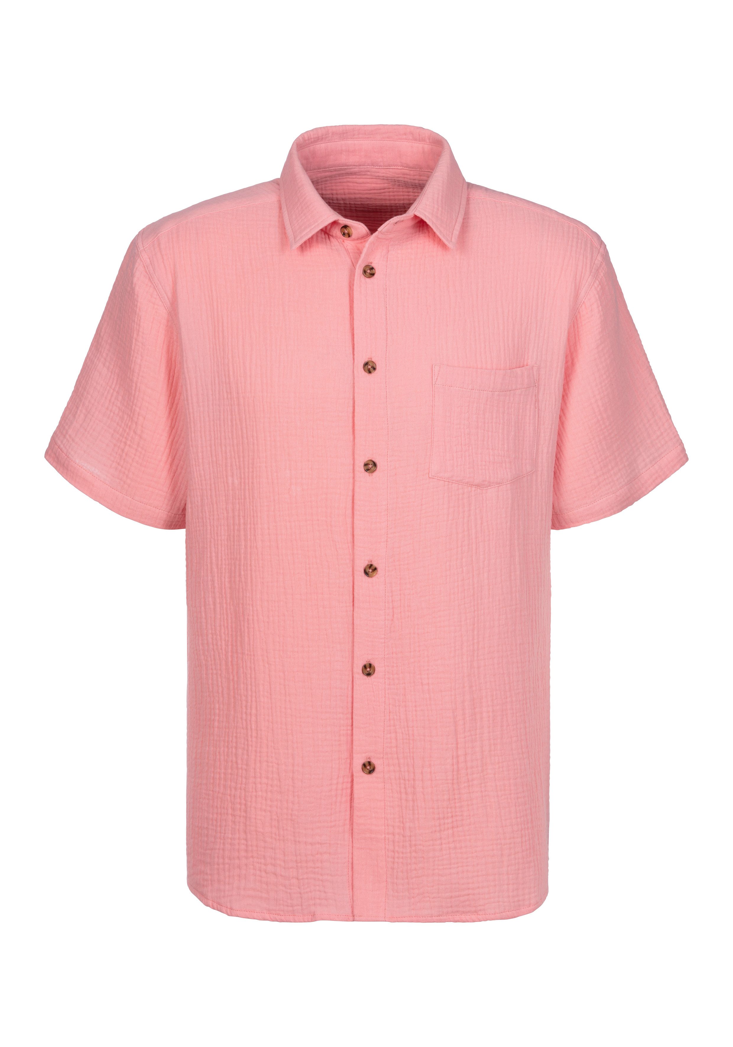 Beachtime Overhemd met korte mouwen Regular fit Korte mouw, vrijetijdshemd van mousseline